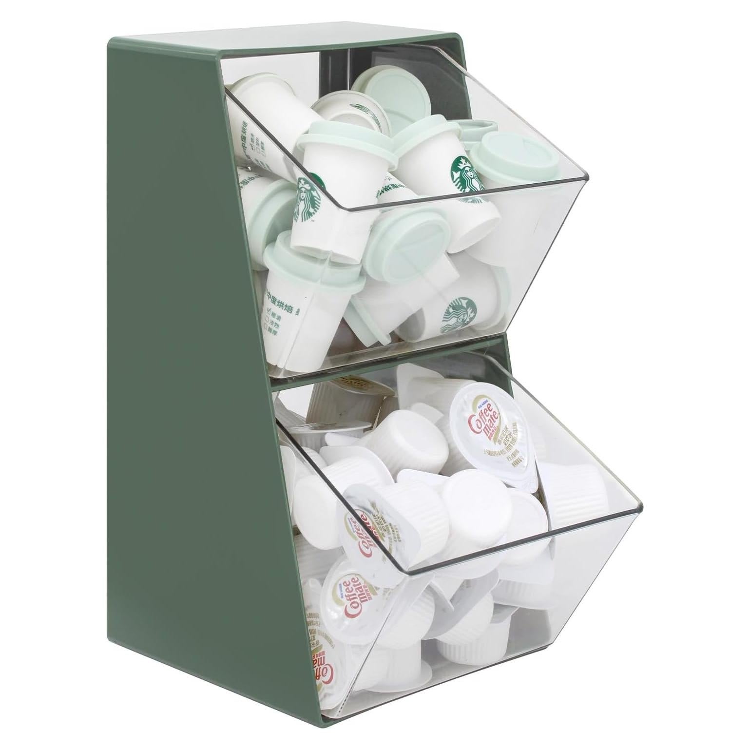 Organizador de Cápsulas de Café Bokelai Verde Vintage 2 Compartimentos