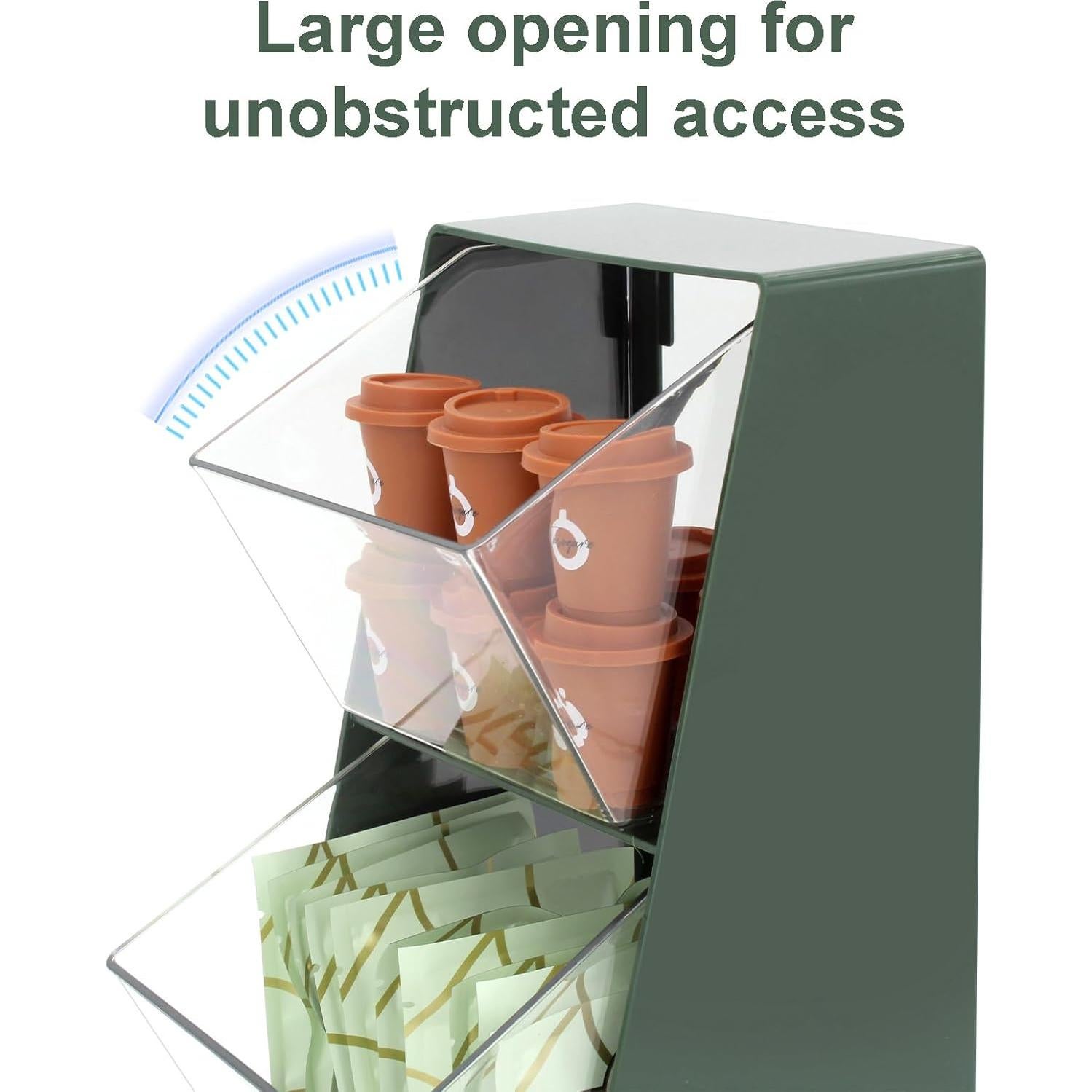 Organizador de Cápsulas de Café Bokelai Verde Vintage 2 Compartimentos