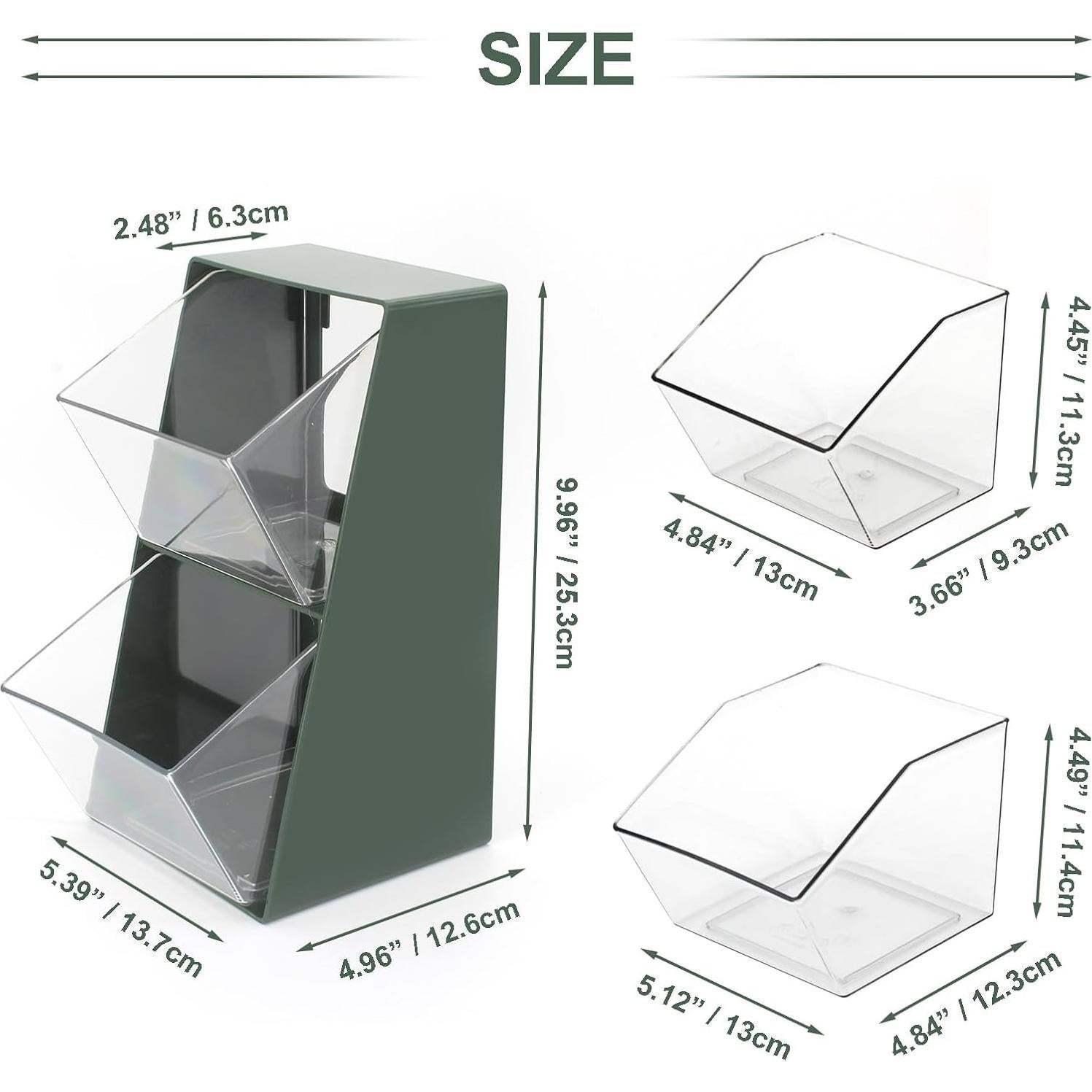 Organizador de Cápsulas de Café Bokelai Verde Vintage 2 Compartimentos