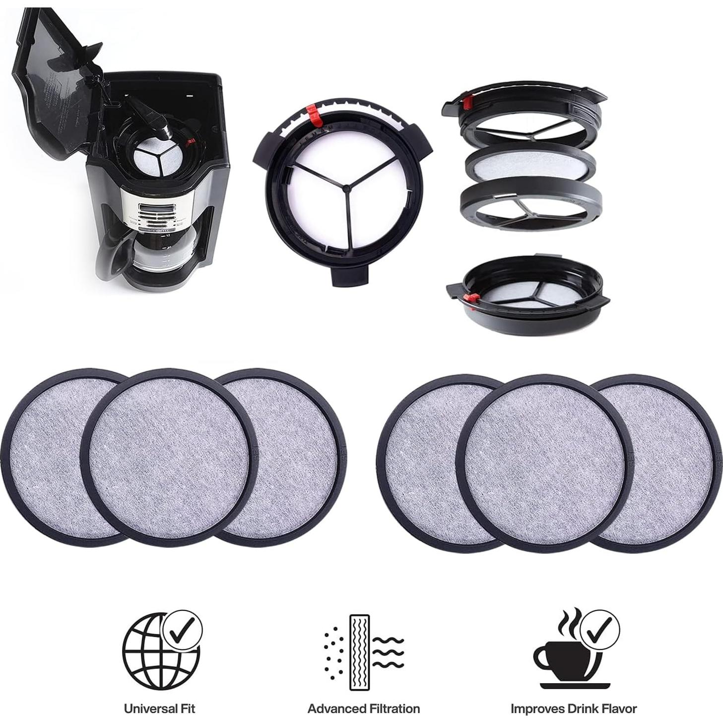 Discos de Filtro de Café BRENSTEN para Mr. Coffee - 6 Piezas