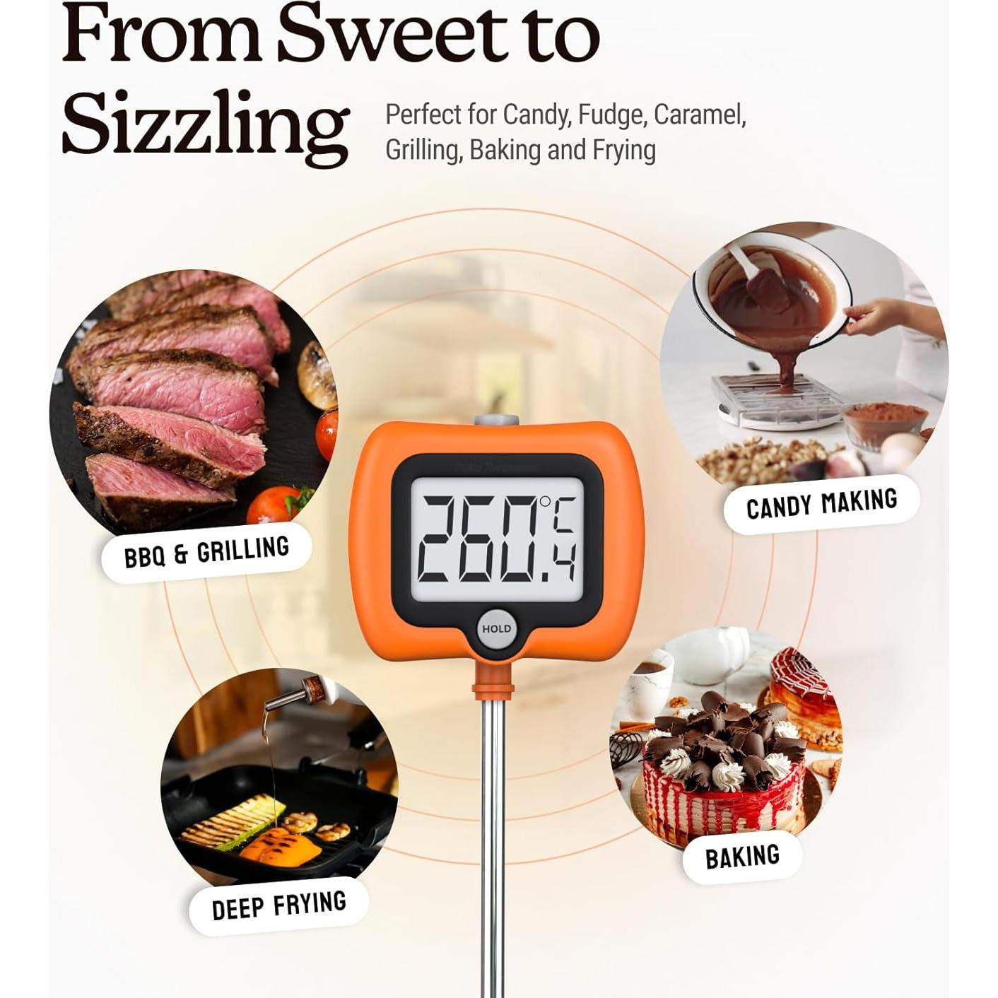 Termómetro Digital de Caramelo Craft911 DT104 con Clip 25.4 cm