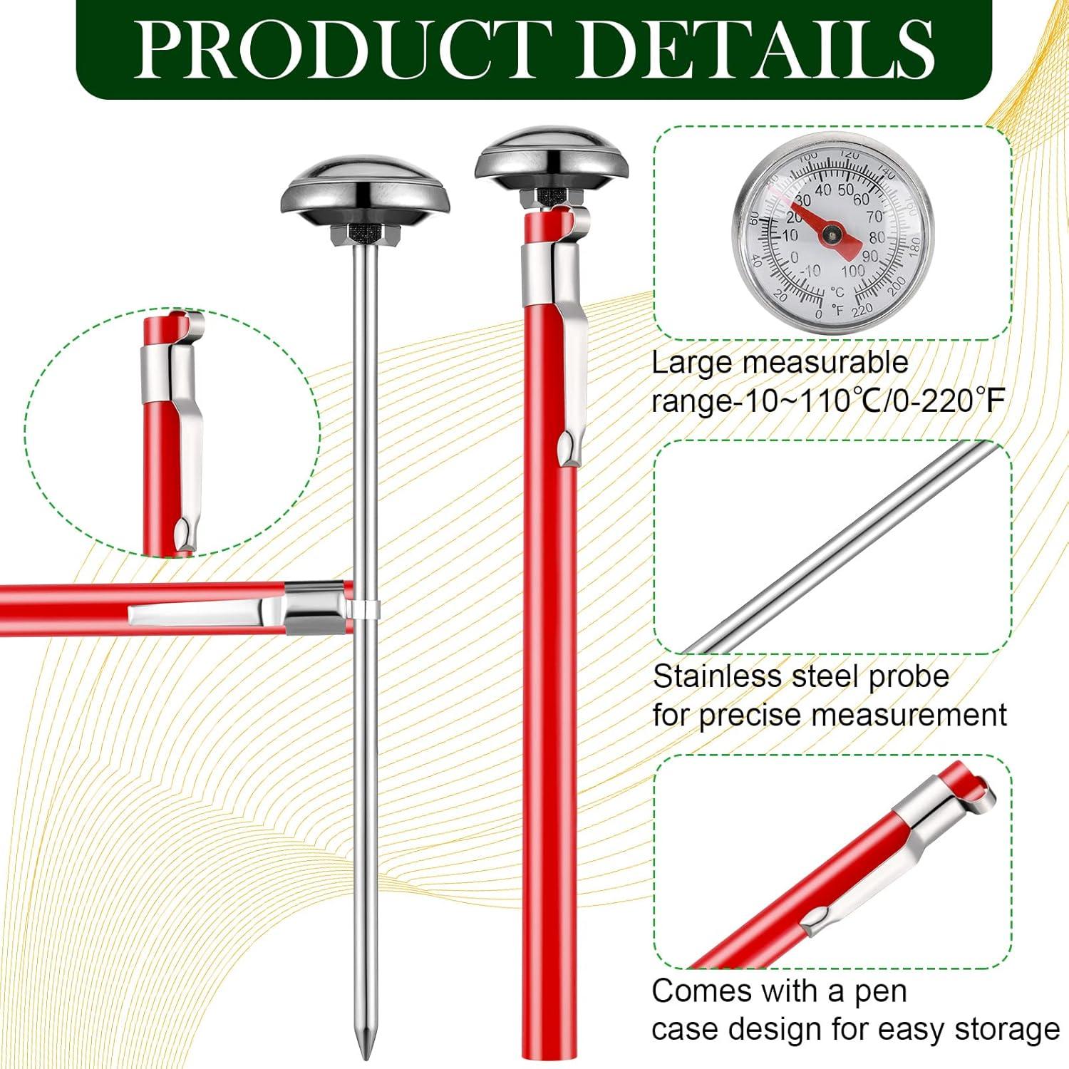 Termómetro de Cocina Xuhal Acero Inoxidable 4 Piezas 12.5 cm