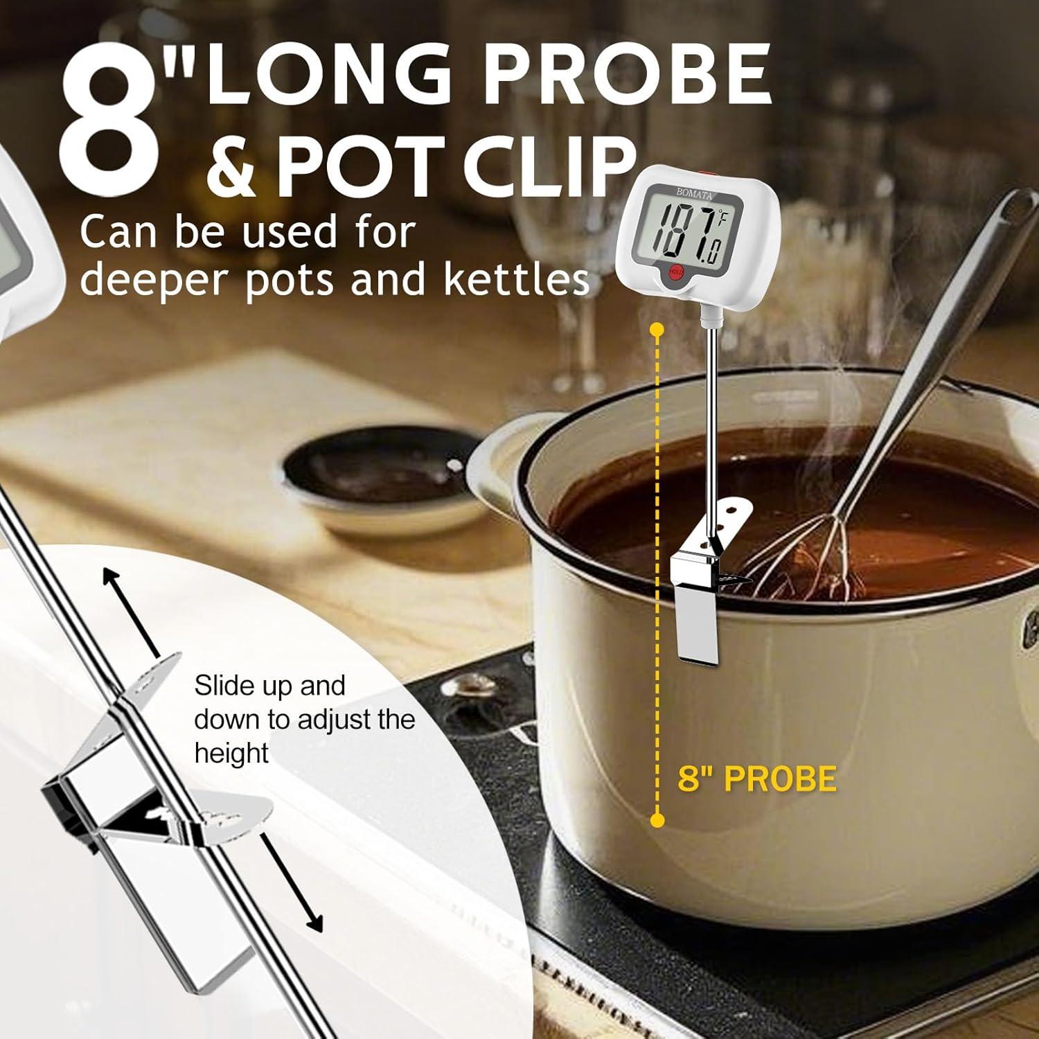 Termómetro Digital BOMATA con Sonda de 20.32 cm y Clip