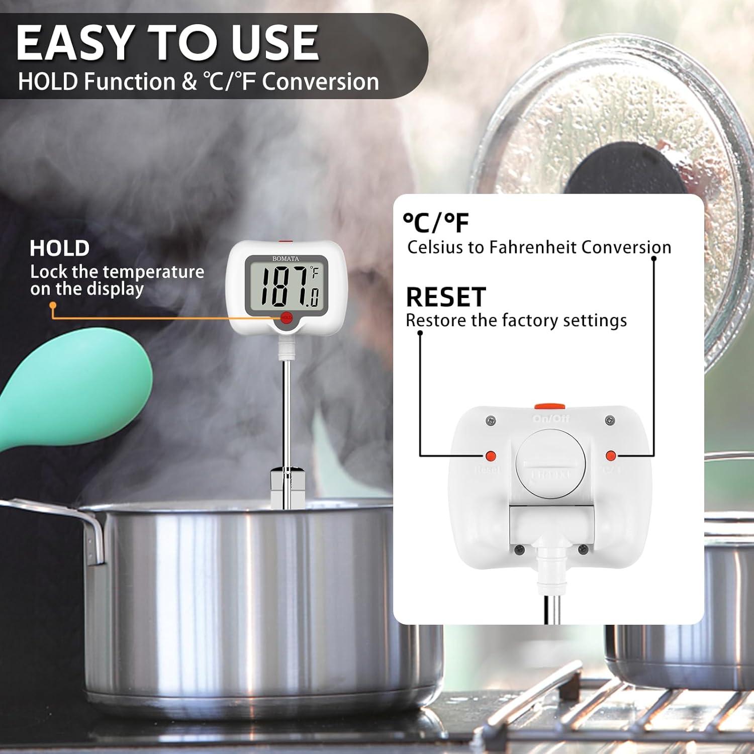 Termómetro Digital BOMATA con Sonda de 20.32 cm y Clip