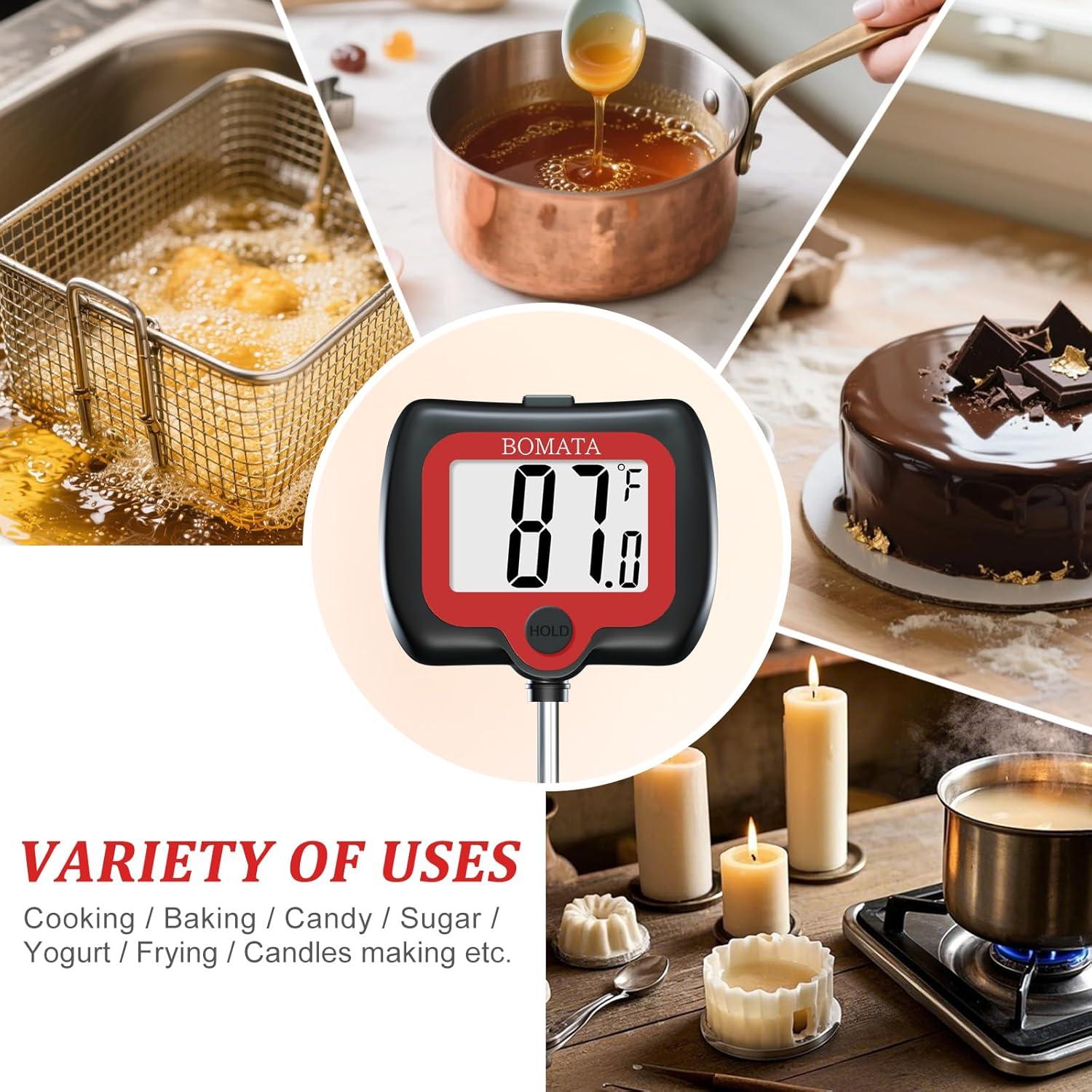 Termómetro Digital de Caramelo BOMATA TL501 con Clip y Pantalla Rotativa