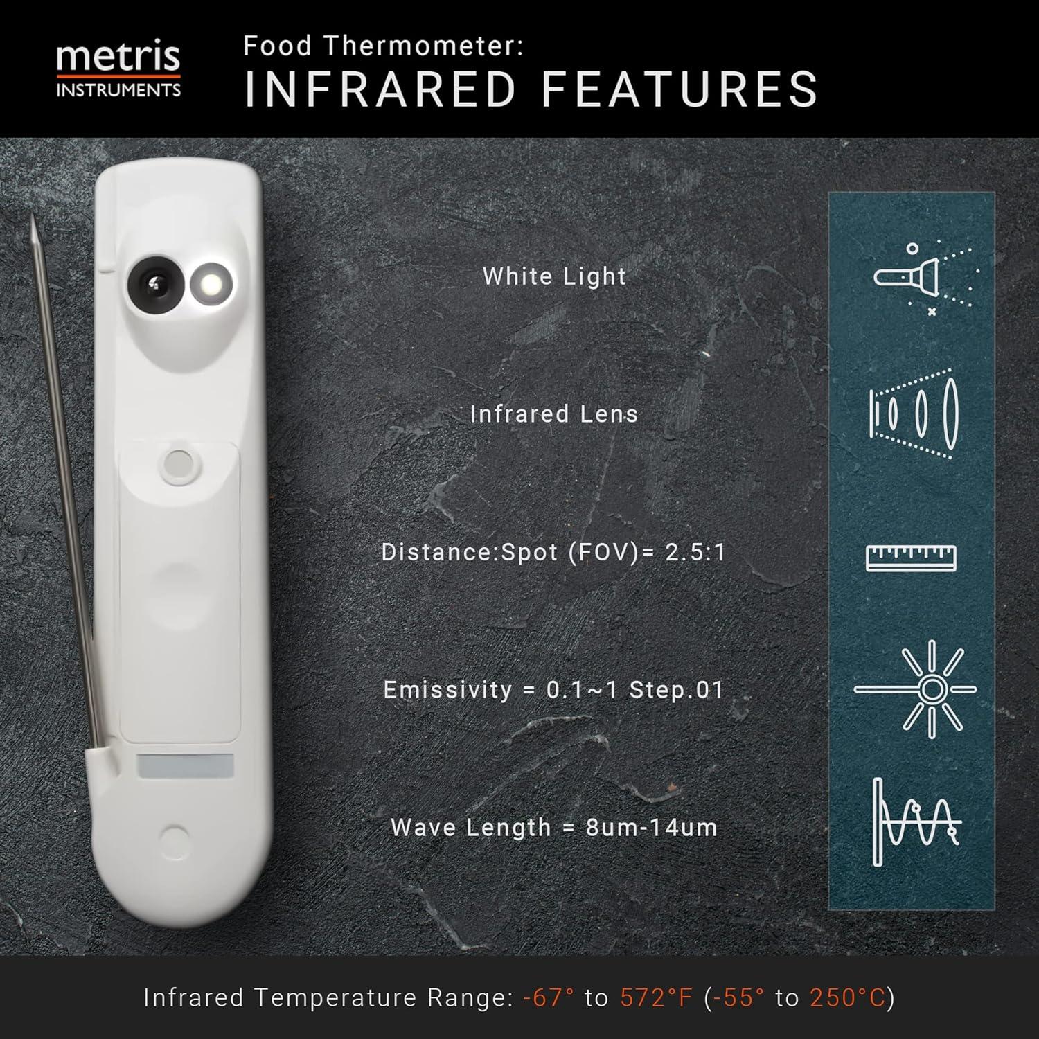 Termómetro Digital de Cocina Metris TCT303F Infrarrojo y Sonda