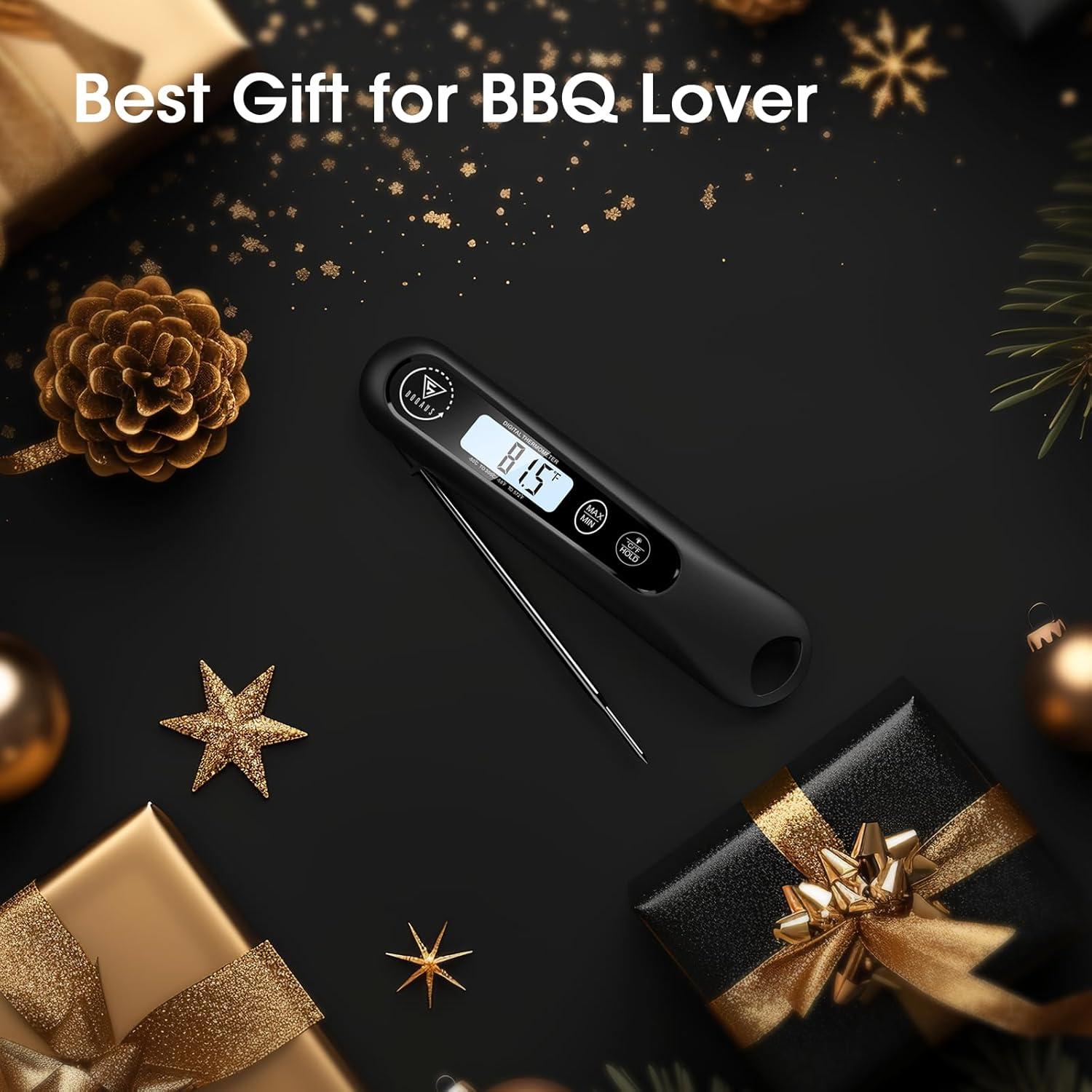 Termómetro Digital de Carne DOQAUS con Sonda Plegable y Retroiluminación