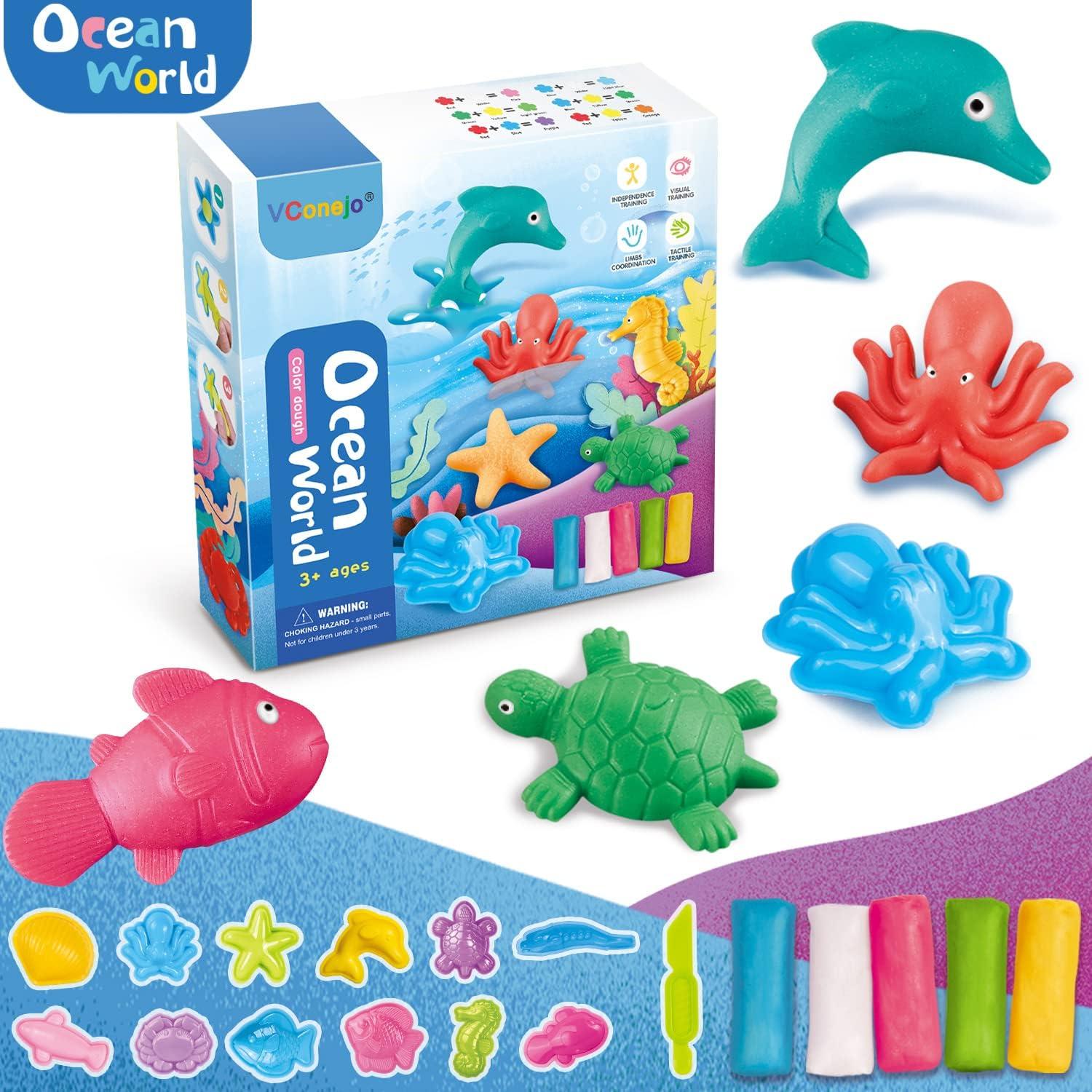 VConejo Juguetes de Masa Colorida Set Oceánico 181g