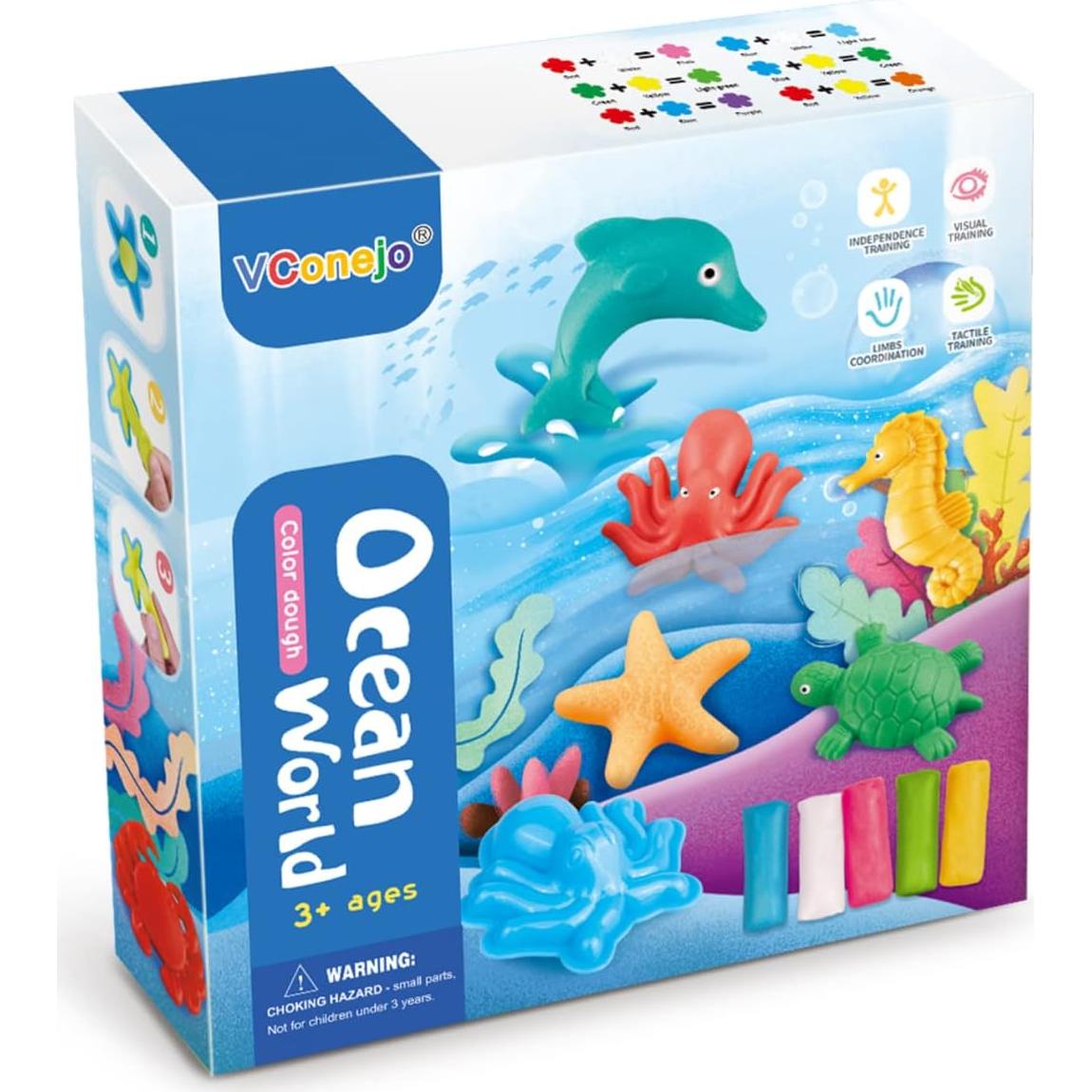 VConejo Juguetes de Masa Colorida Set Oceánico 181g
