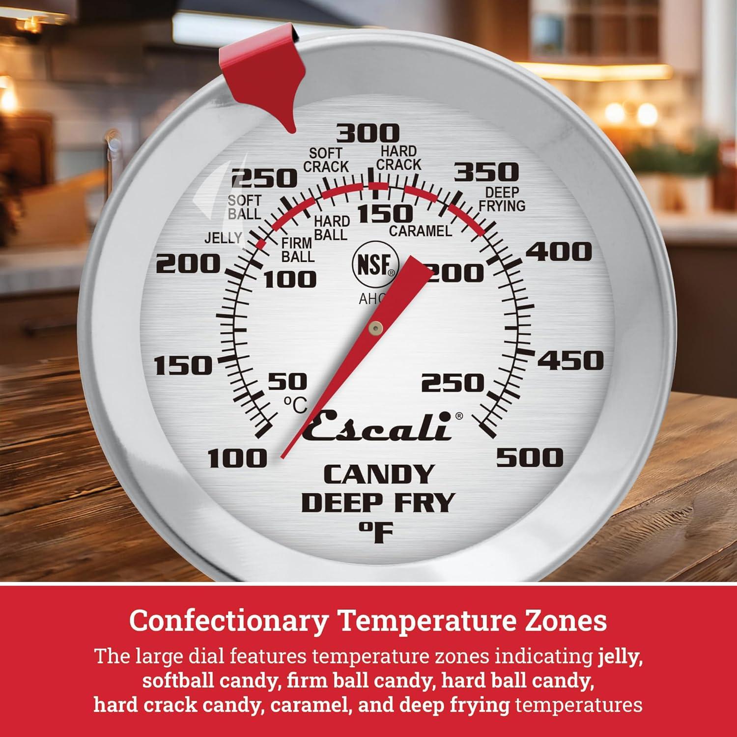 Termómetro de Acero Inoxidable Escali AHC1 para Dulces y Freír