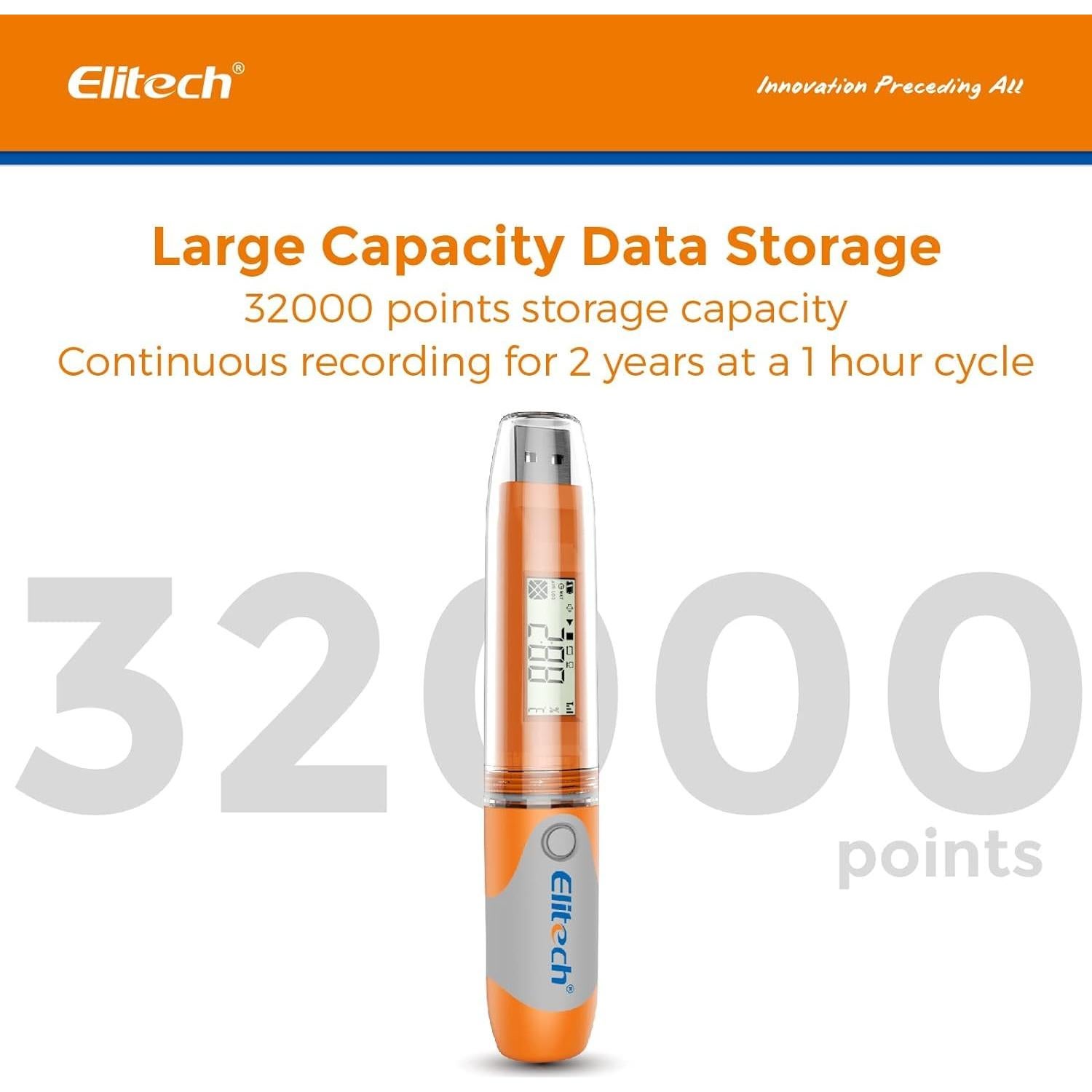 Registrador de Datos de Temperatura Elitech RC-51H 10 Unidades