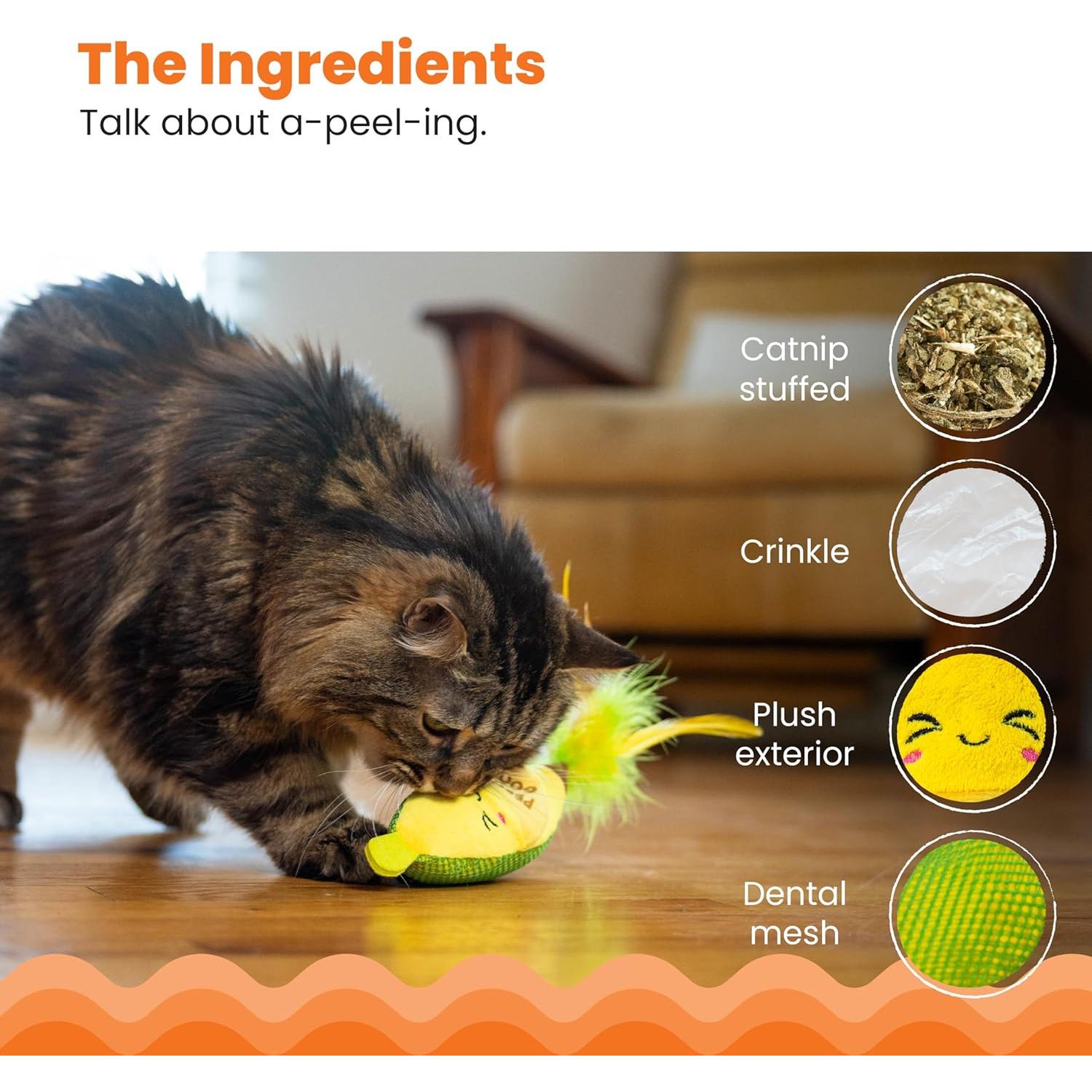 Juguete Dental para Gato Outward Hound Banana Kicker