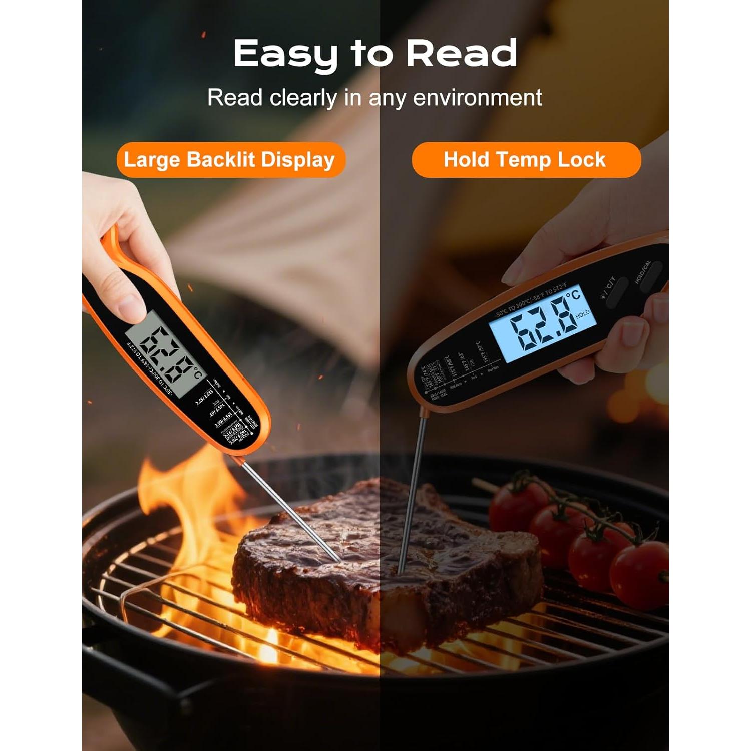 Termómetro Digital de Carne Otemly con Doble Sonda y Pantalla LCD