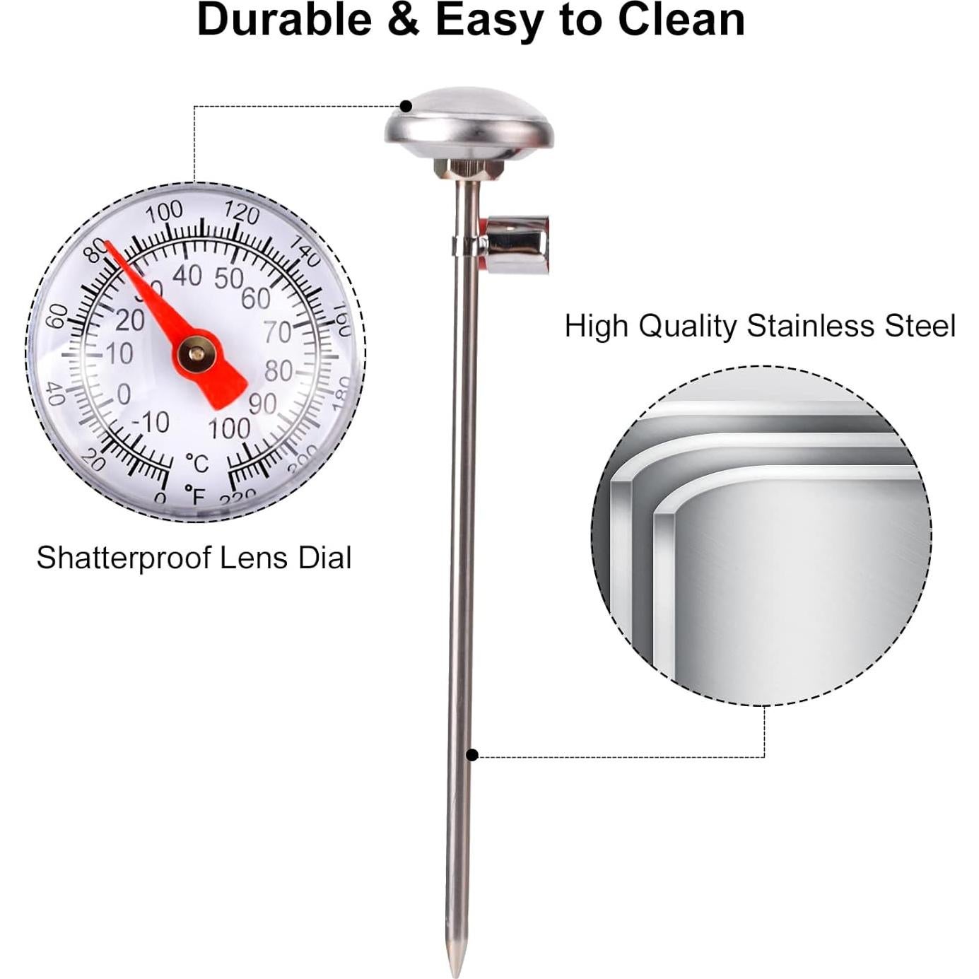 Termómetro de carne Hawgiman 15.24 cm acero inoxidable