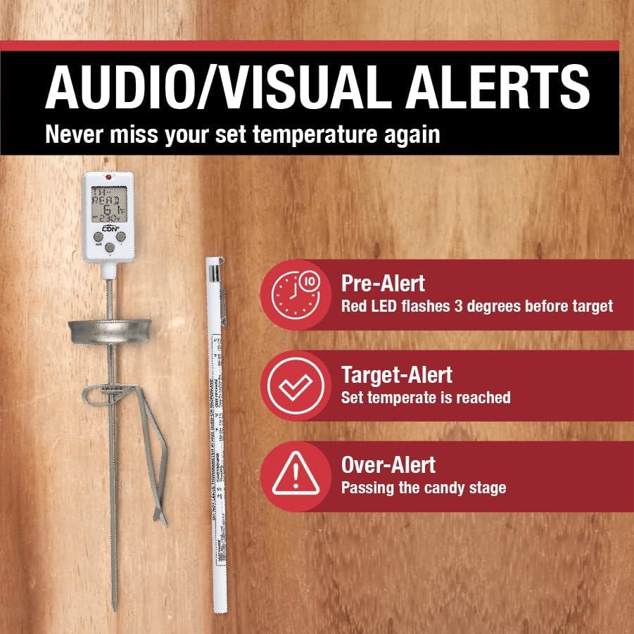 Termómetro Digital de Caramelo CDN DTC450 con Alerta y Clip