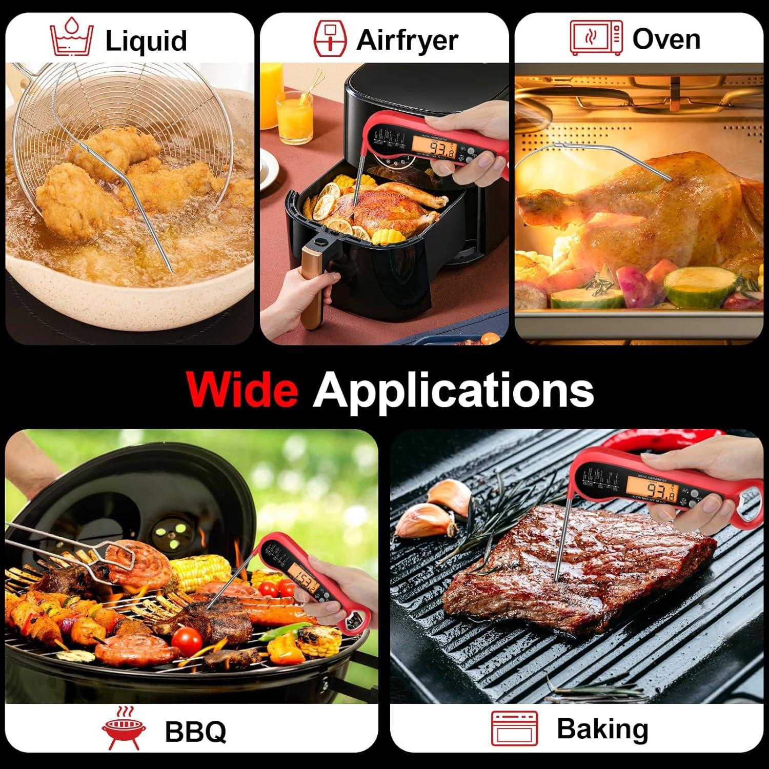 Termómetro Digital de Carne Geyrut con Doble Sonda IPX6