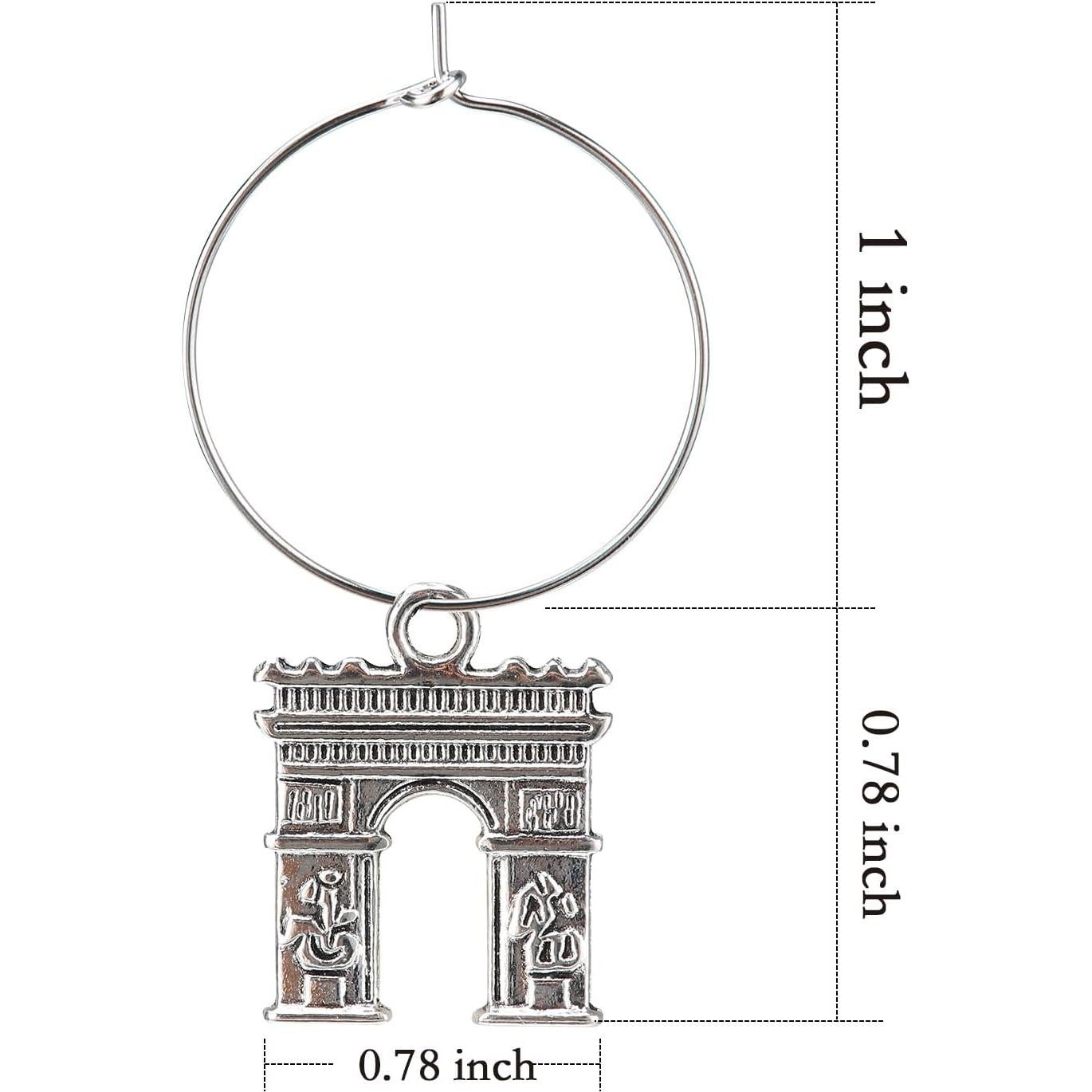 16 Encantos para Copas de Vino Viaje - Marcadores Duraderos