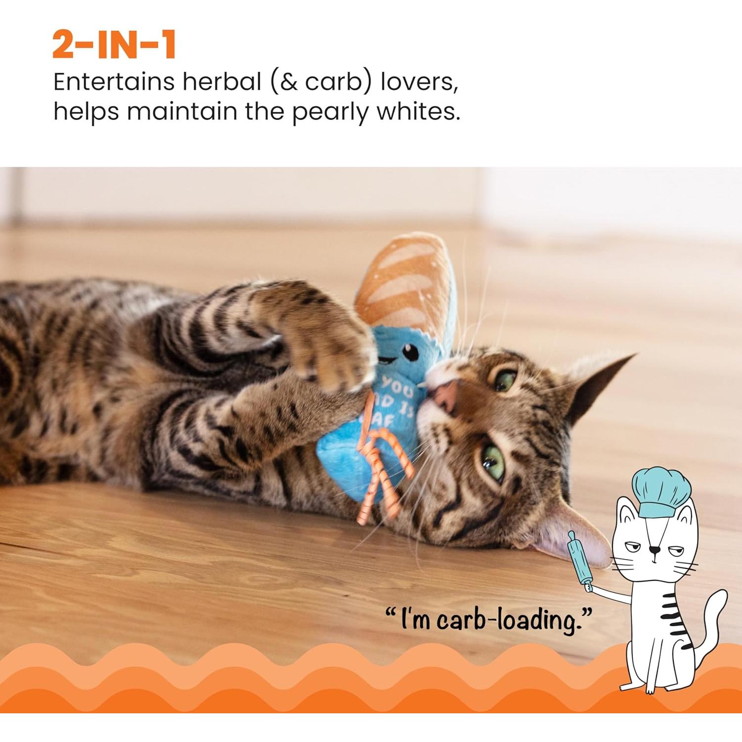 Juguete para Gatos Catstages Loaf Kicker con Hierba Gatera