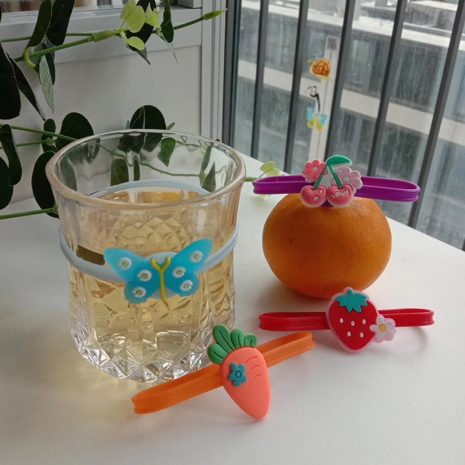 Marcadores de Bebida de Silicona Ackron - 18 Piezas Multicolor