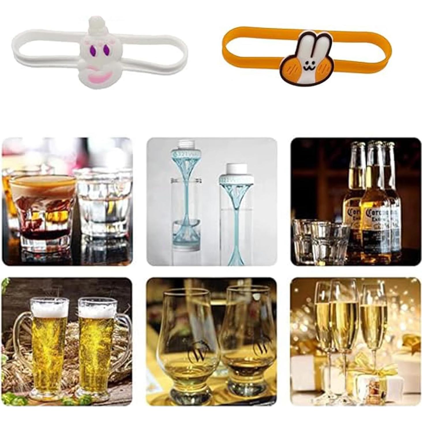 Marcadores de Bebida de Silicona Ackron - 18 Piezas Multicolor