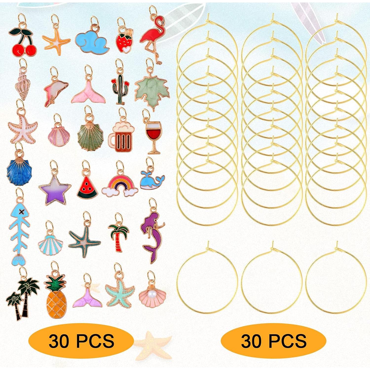 Encantos de Vino Hicarer 30 Piezas Tema Playa para Copas