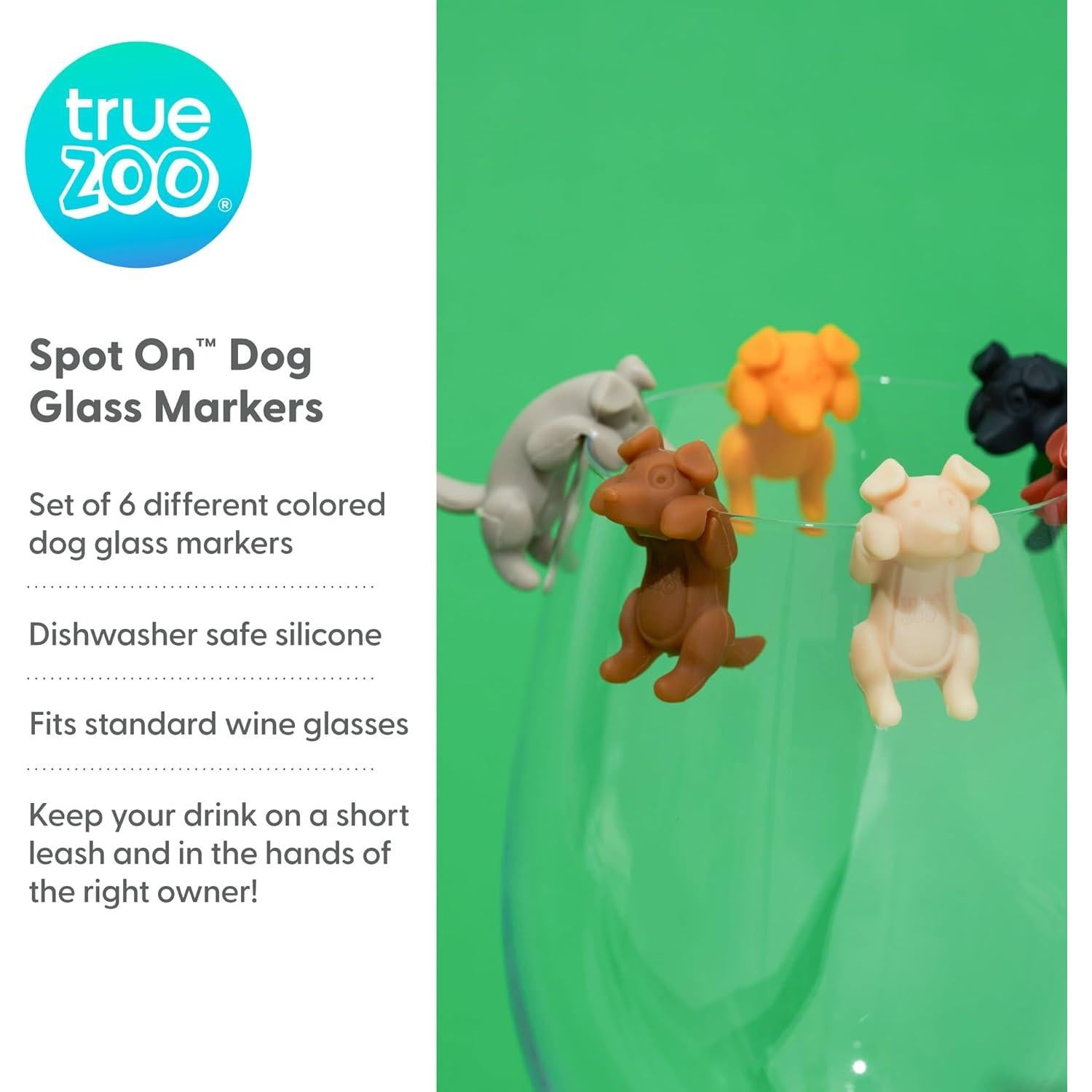 Set de 6 Marcadores de Bebida de Silicona para Perros True Zoo