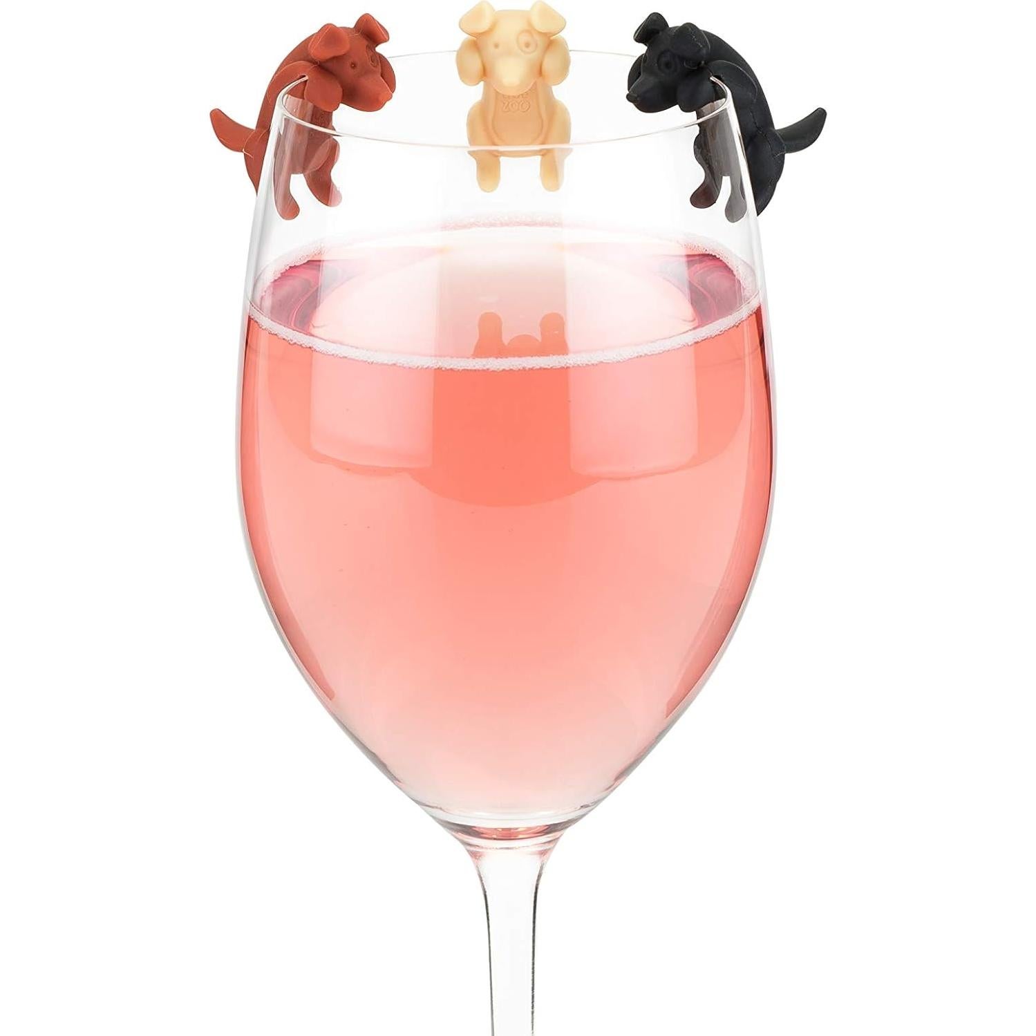 Set de 6 Marcadores de Bebida de Silicona para Perros True Zoo