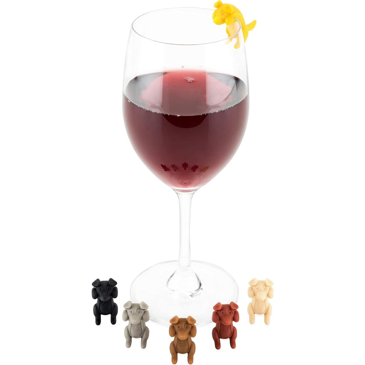 Set de 6 Marcadores de Bebida de Silicona para Perros True Zoo
