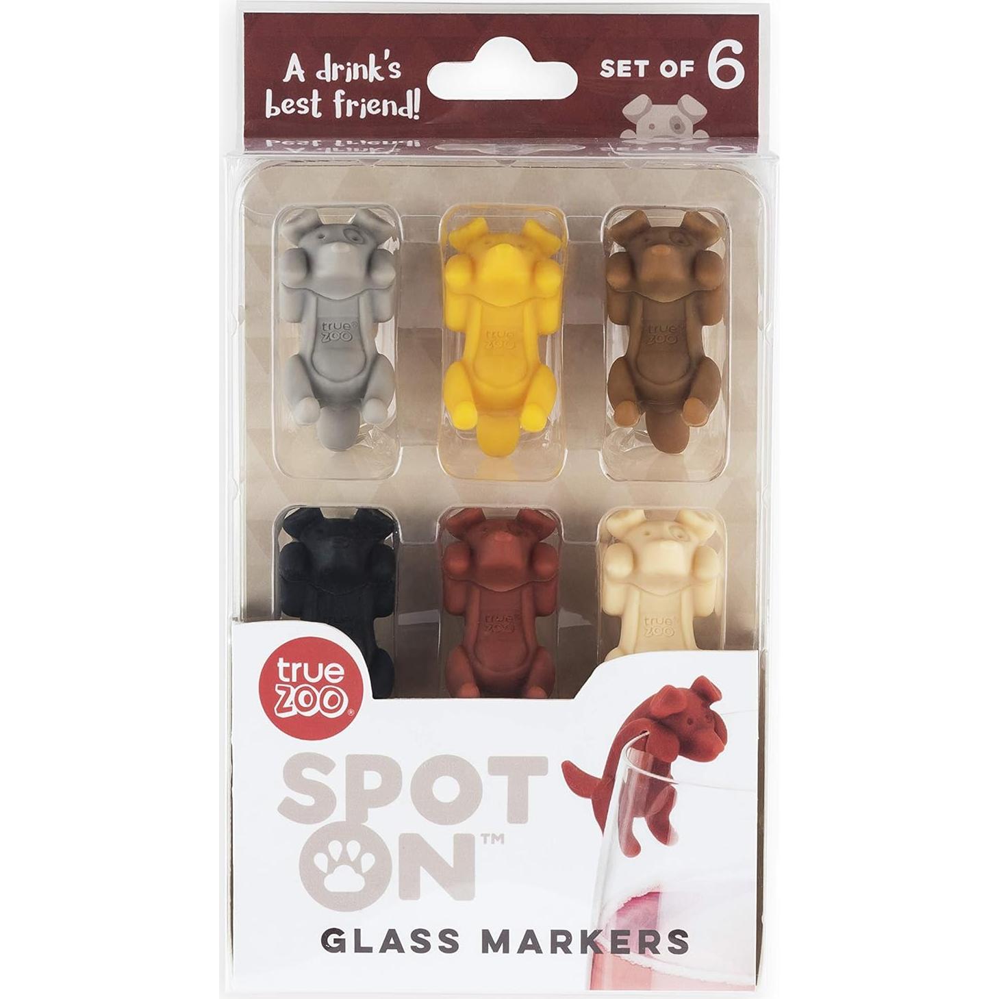 Set de 6 Marcadores de Bebida de Silicona para Perros True Zoo