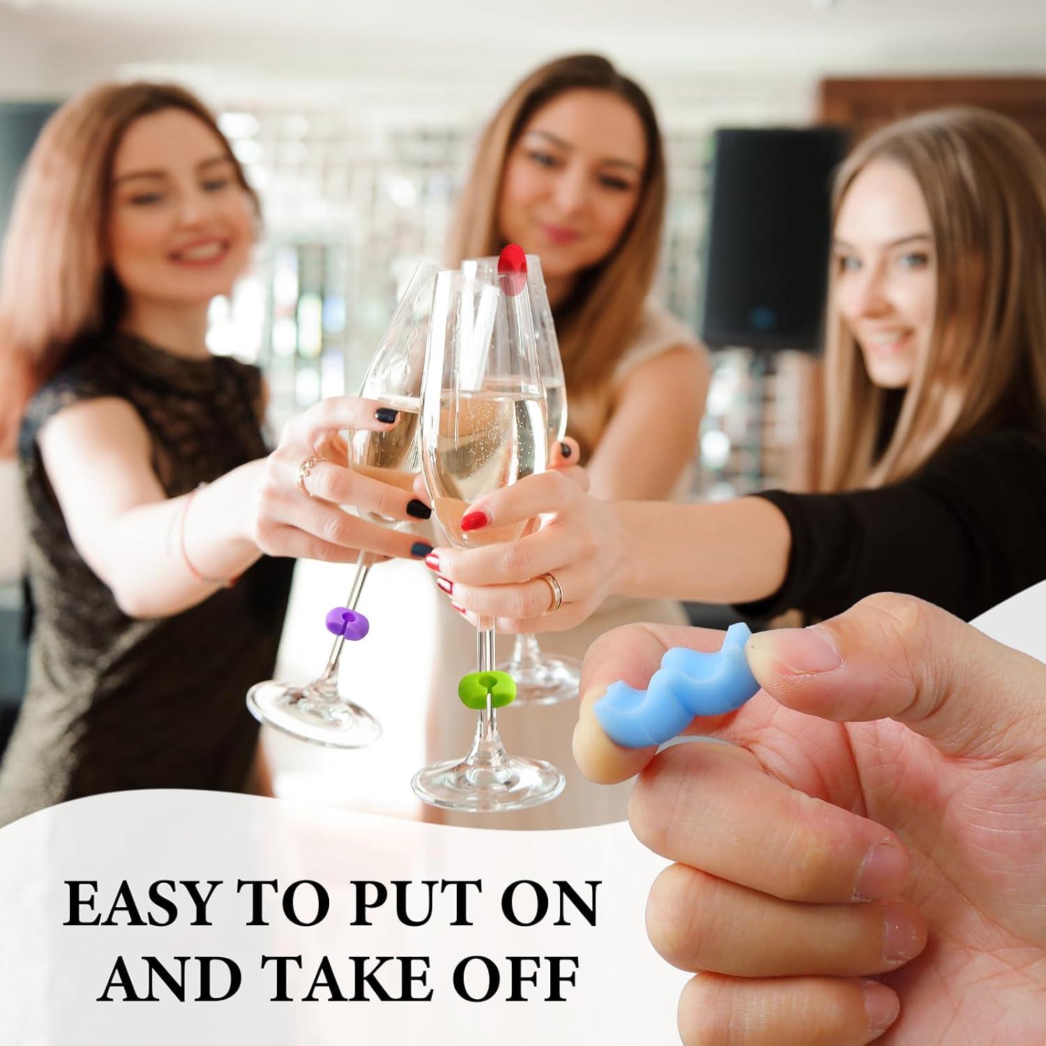 Set de 36 Marcadores de Copas de Vino Reutilizables PKRFCJ