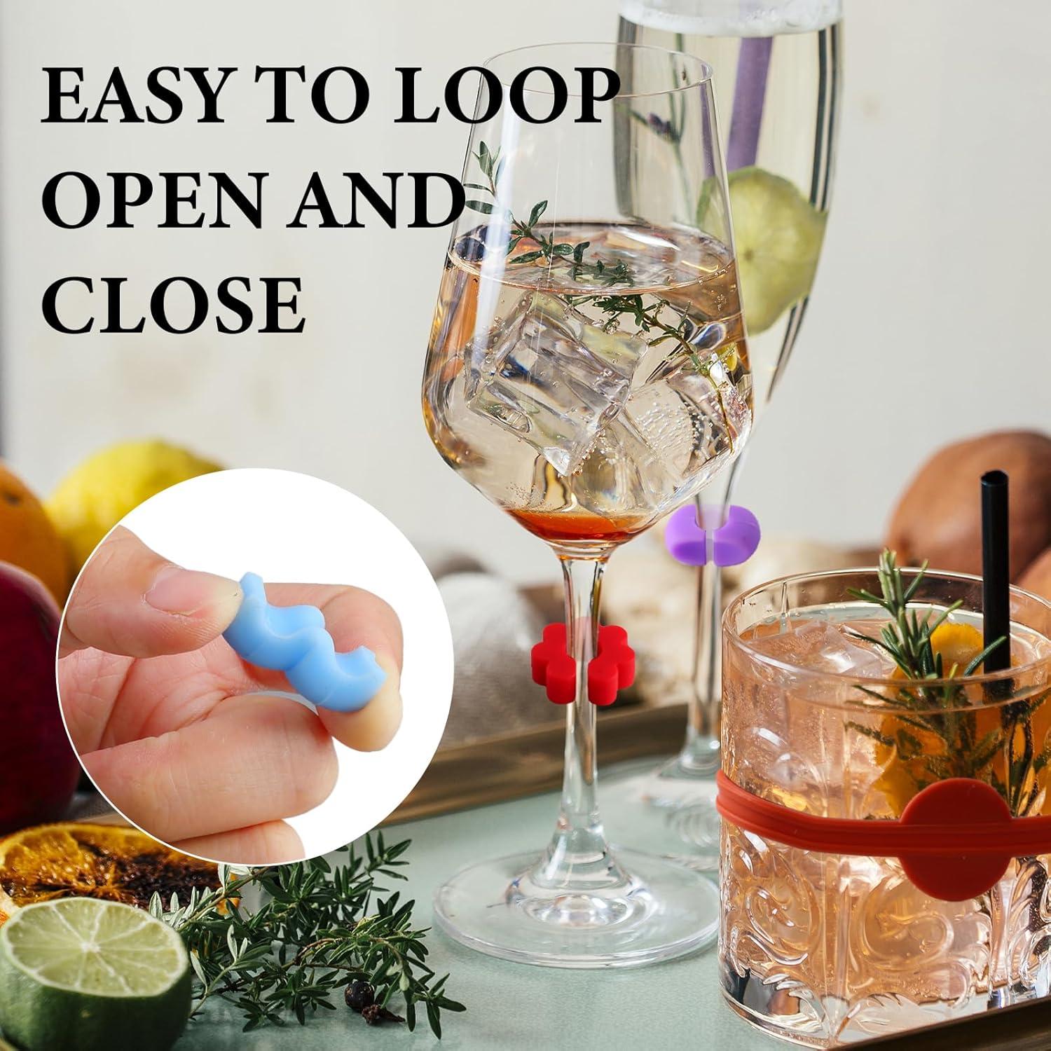 Set de 36 Marcadores de Copas de Vino Reutilizables PKRFCJ