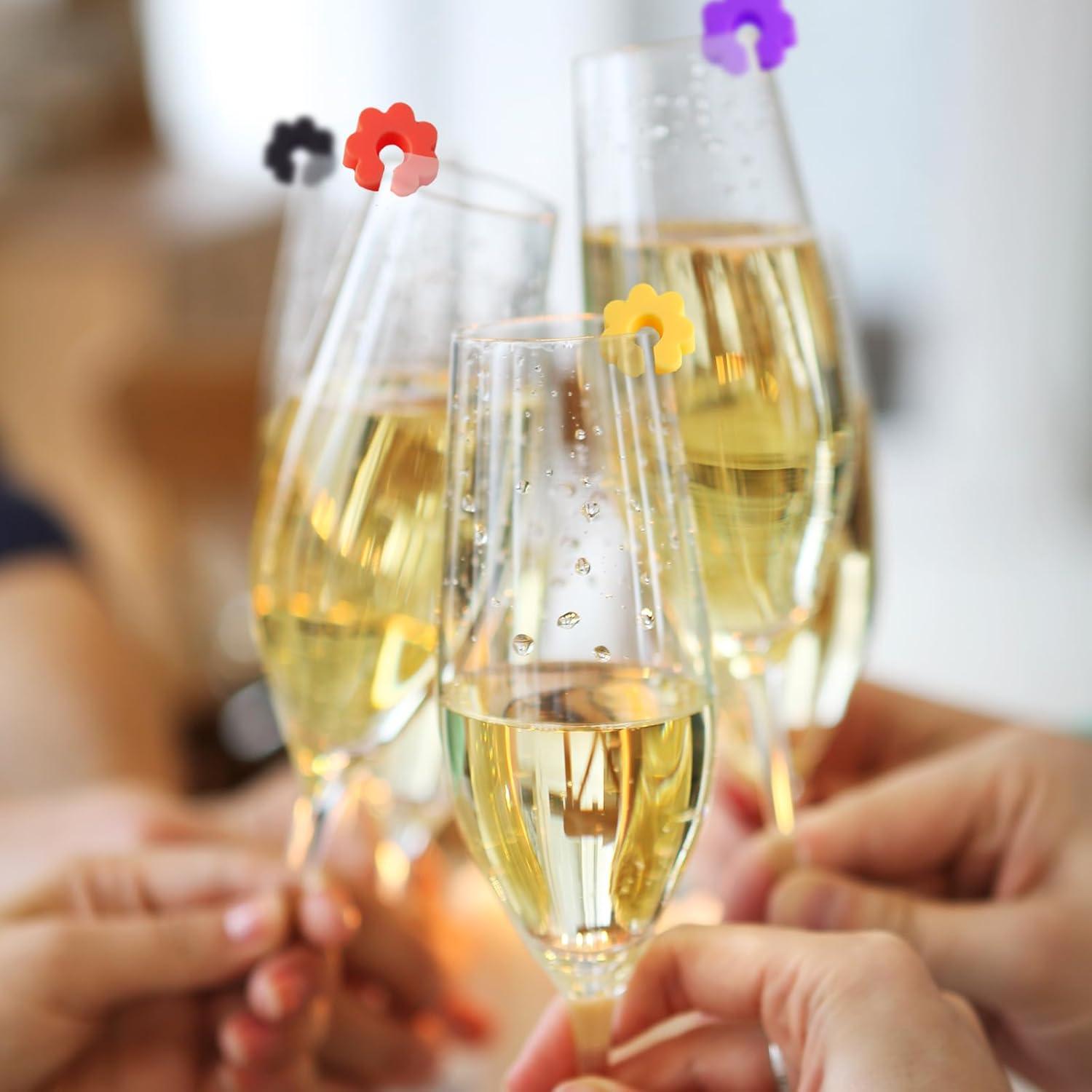 Set de 36 Marcadores de Copas de Vino Reutilizables PKRFCJ