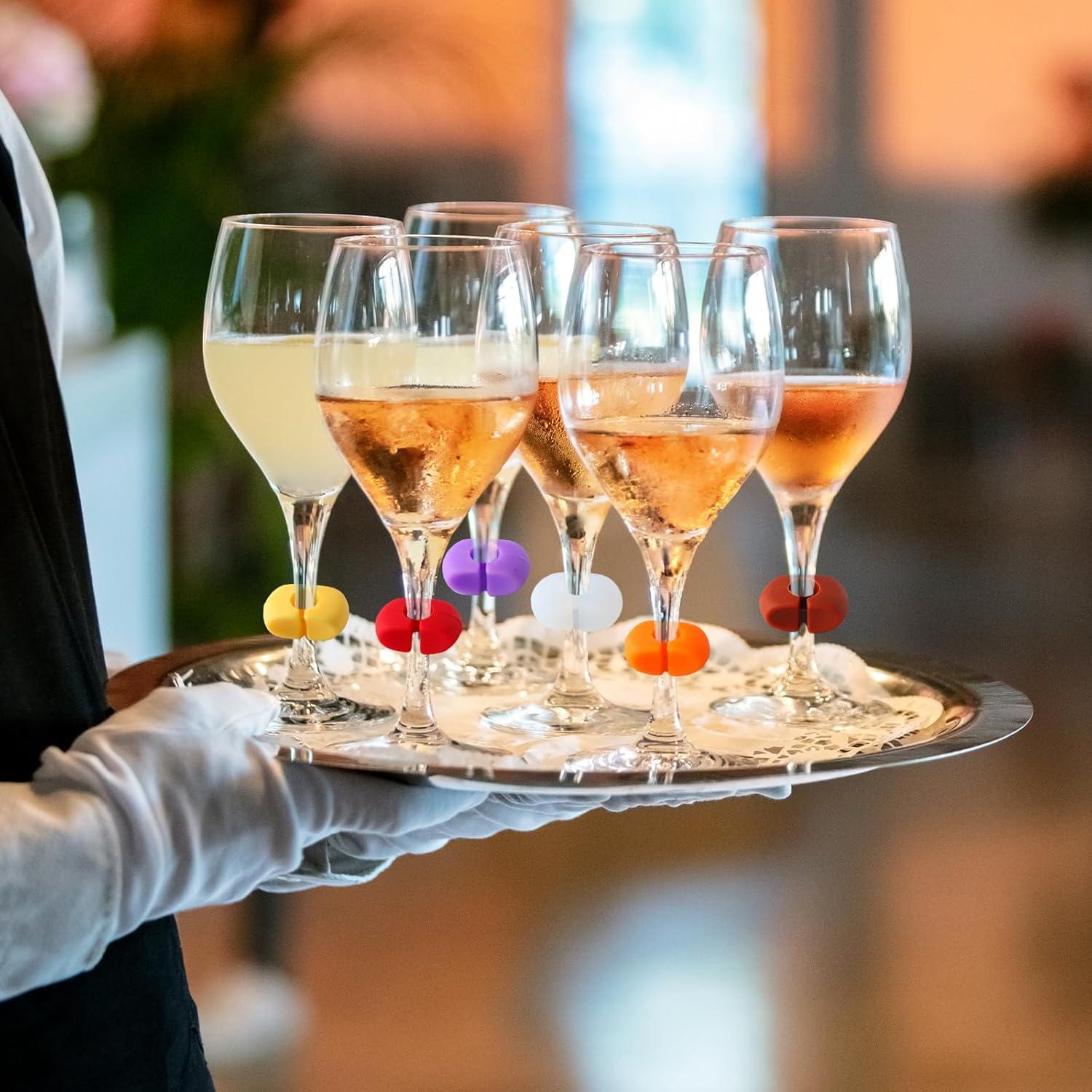 Set de 36 Marcadores de Copas de Vino Reutilizables PKRFCJ