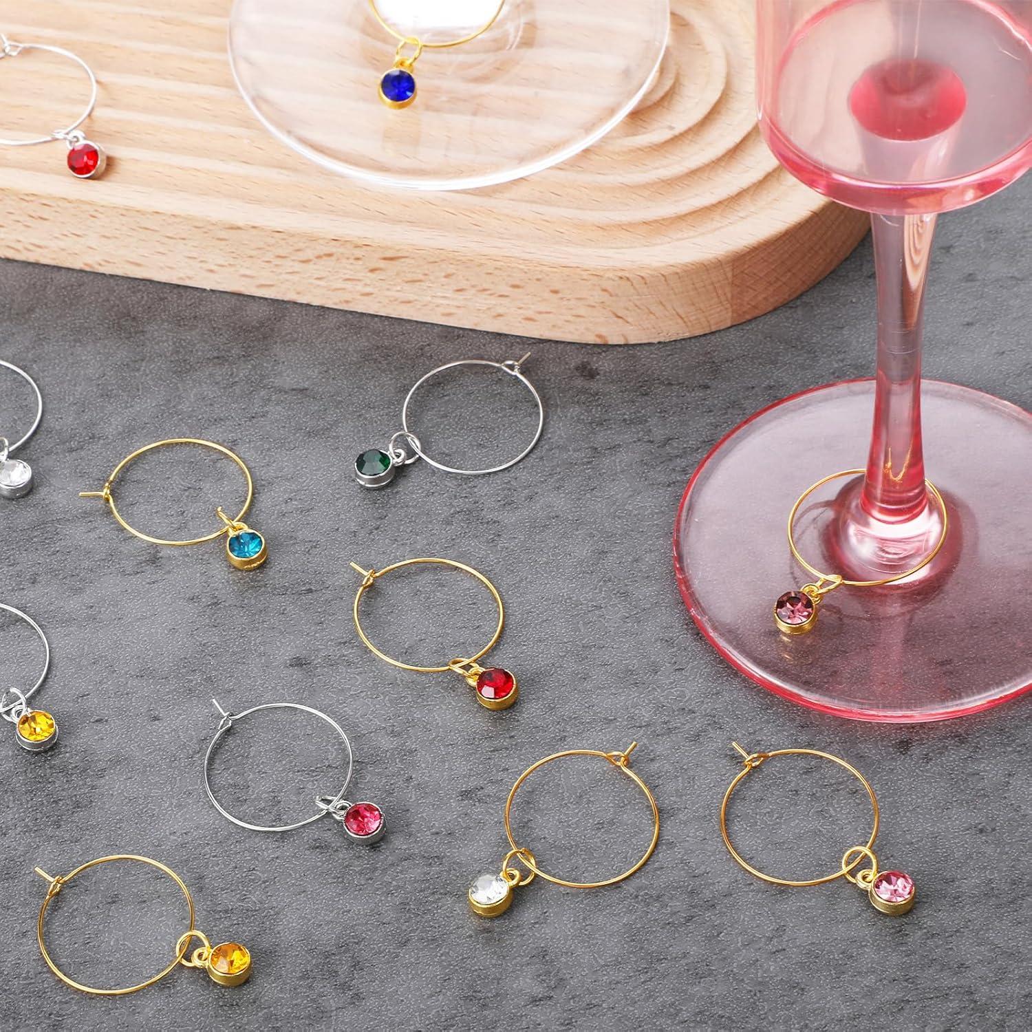 Paquete de 24 marcadores de copas de vino Bruislard oro y plata