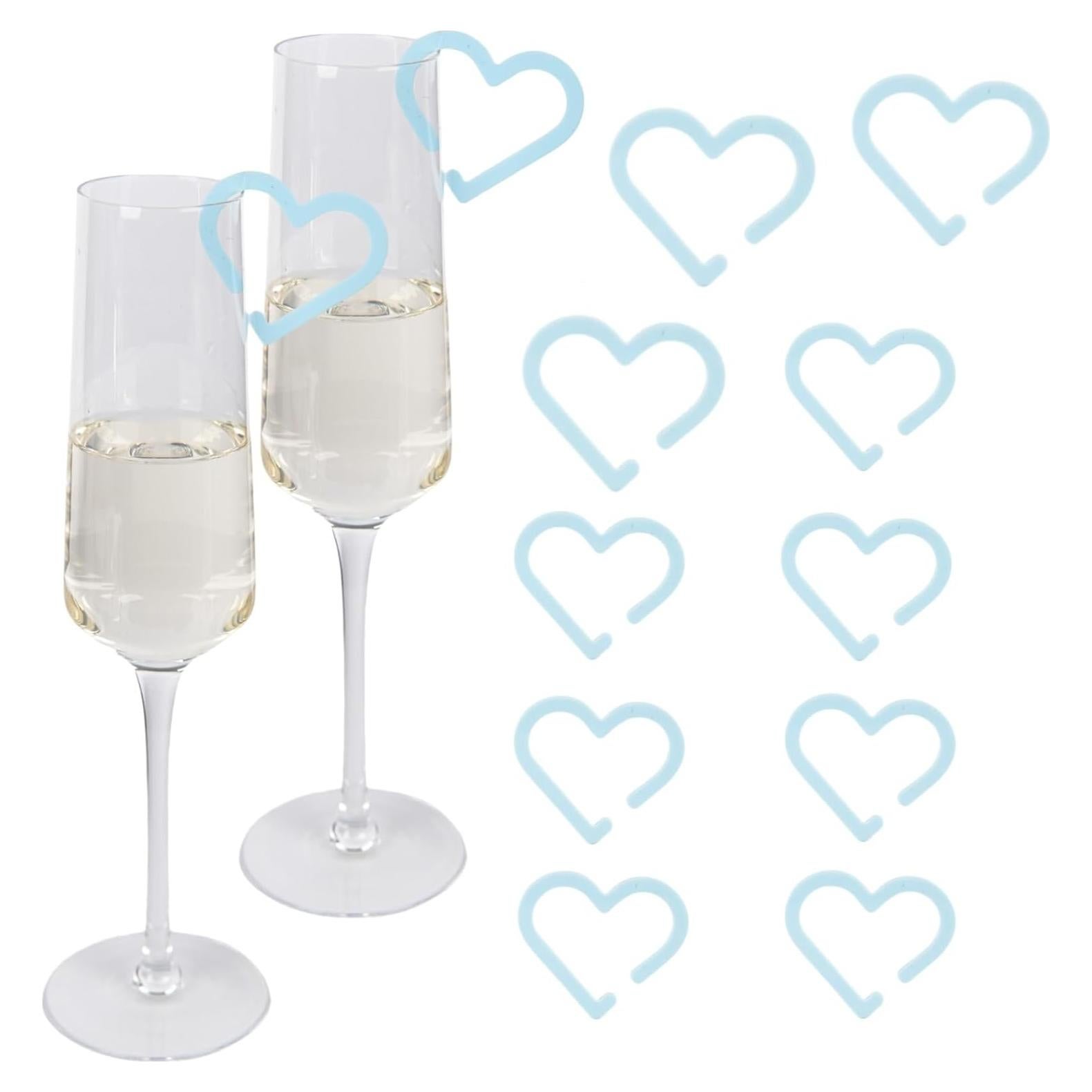 Marcadores de Bebida Reutilizables Mooliynsur 16 Piezas Corazón