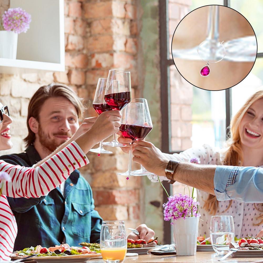 Marcadores de Copas de Vino BENECREAT 24 Piezas Rhinestone