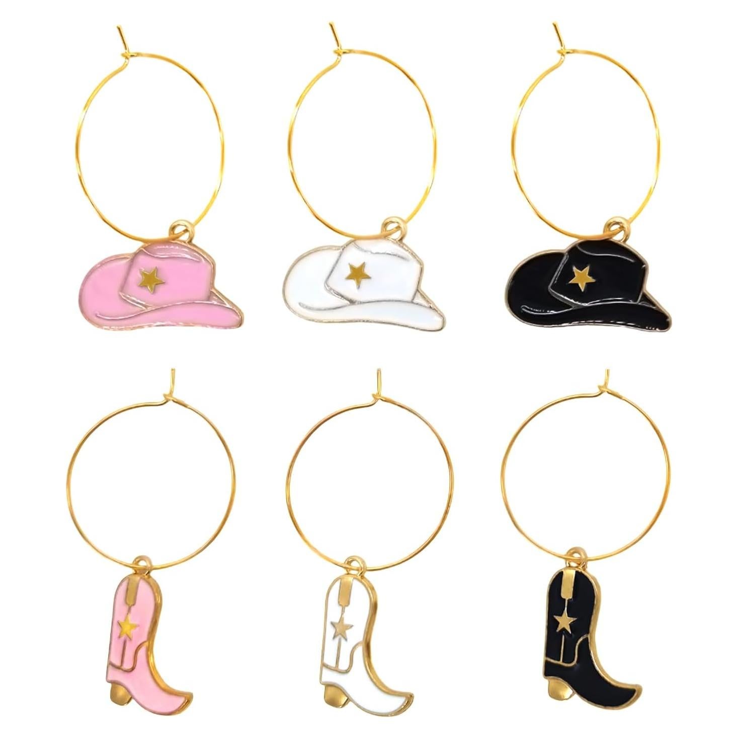 Juego de 6 Marcadores de Vino Sombreros y Botas Sopopal