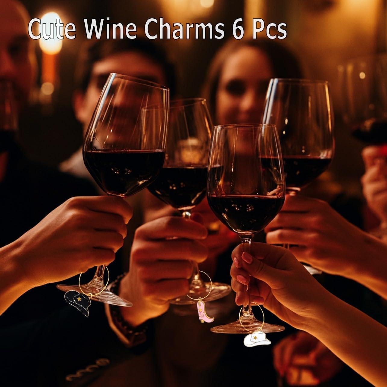 Juego de 6 Marcadores de Vino Sombreros y Botas Sopopal