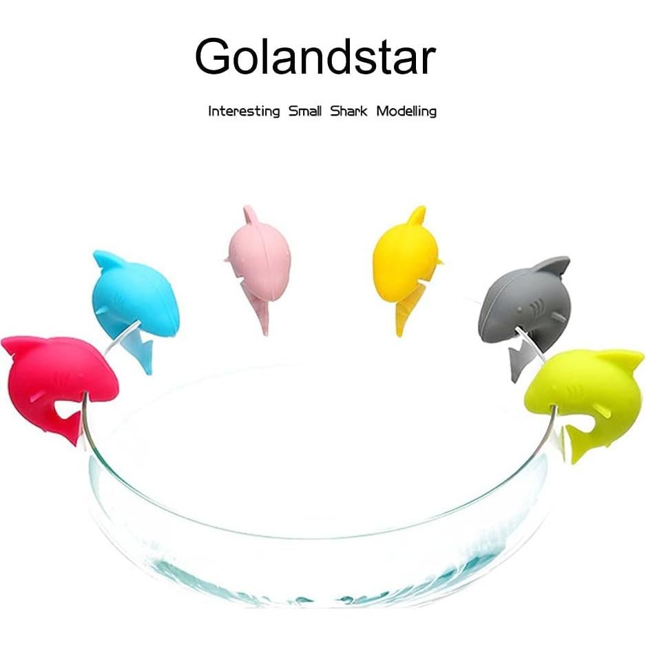Juego de 6 Marcadores de Copas de Vino Silicona Golandstar