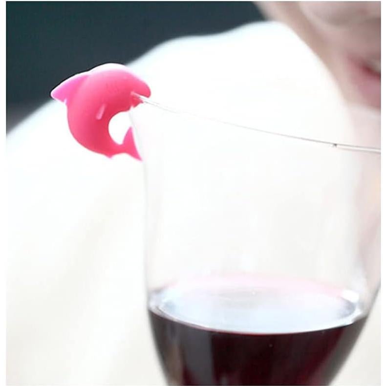 Juego de 6 Marcadores de Copas de Vino Silicona Golandstar