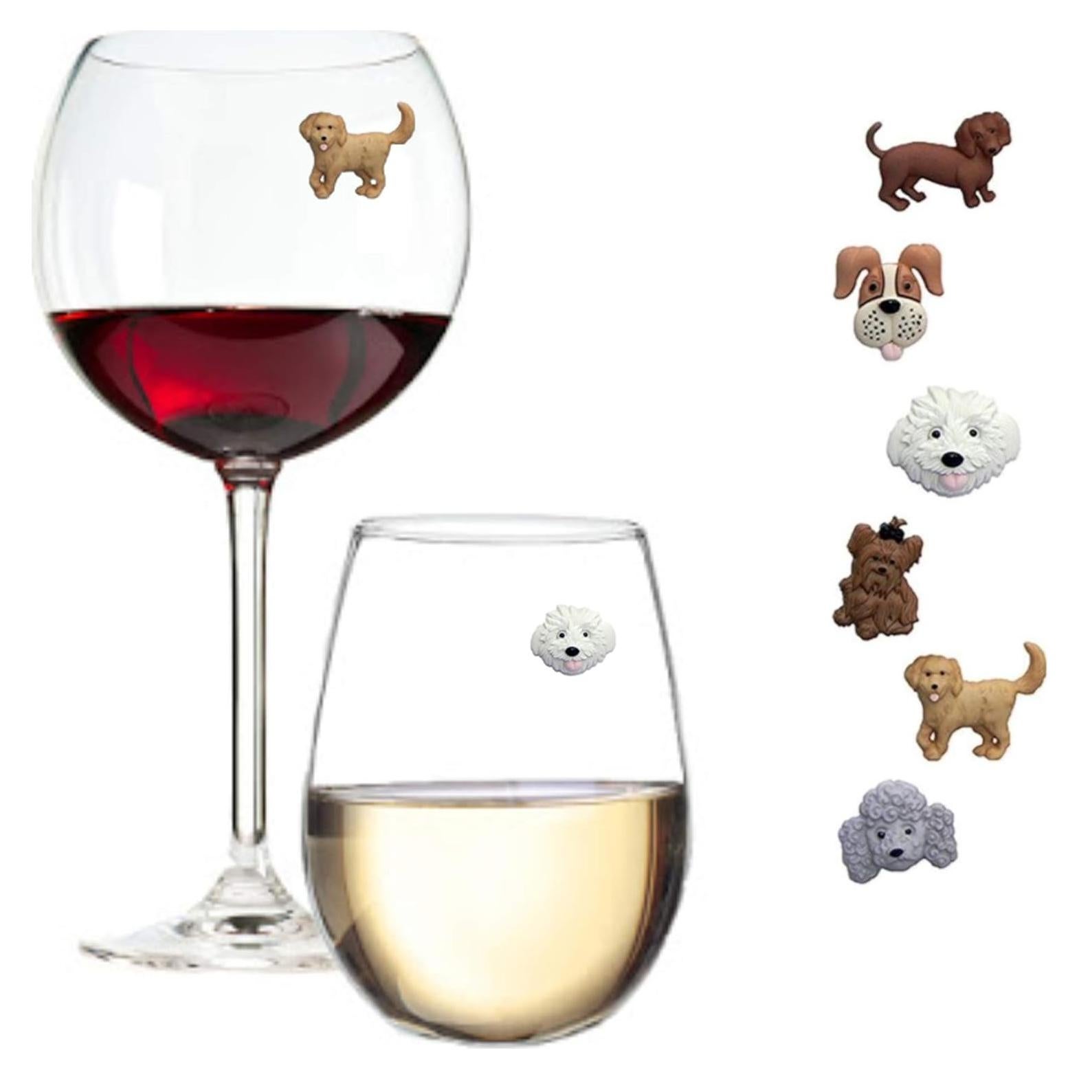 Set de 6 Encantos Magnéticos para Copas Simply Charmed - Perros
