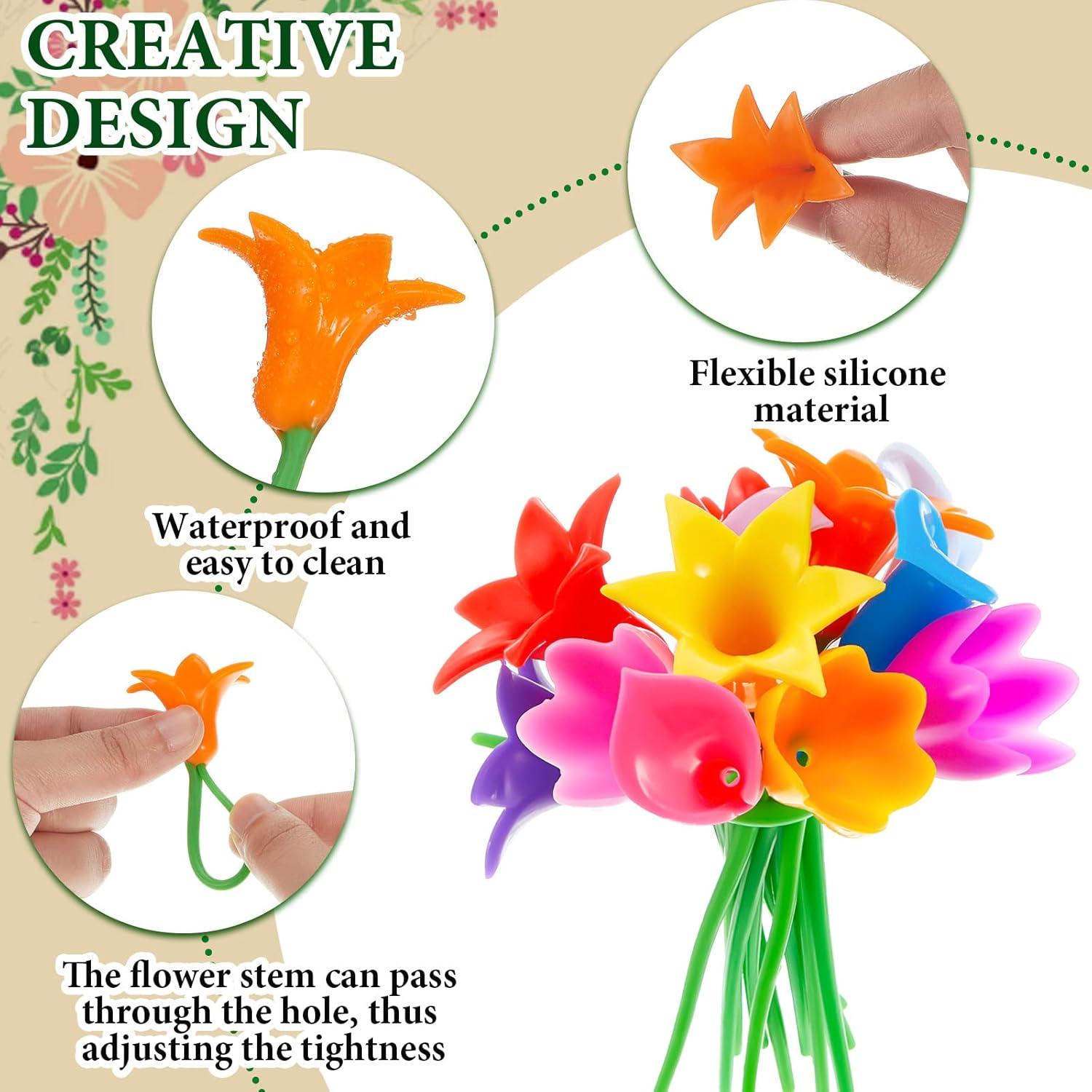 12 Encantos de Vino de Silicona Cunhill para Copas Coloridas