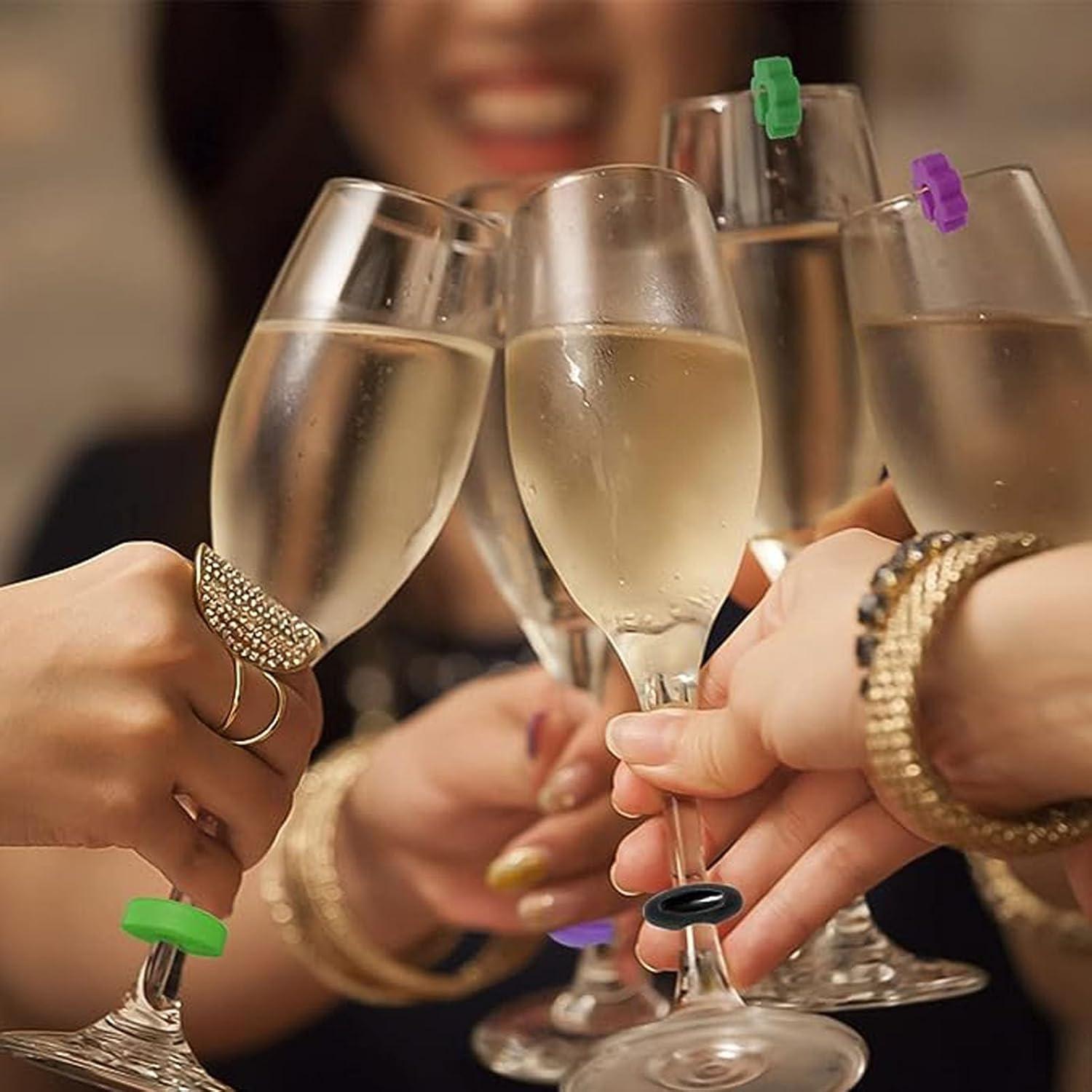 Marcadores de Copas de Vino TuTuYa, 36 Piezas Silicona Reutilizables