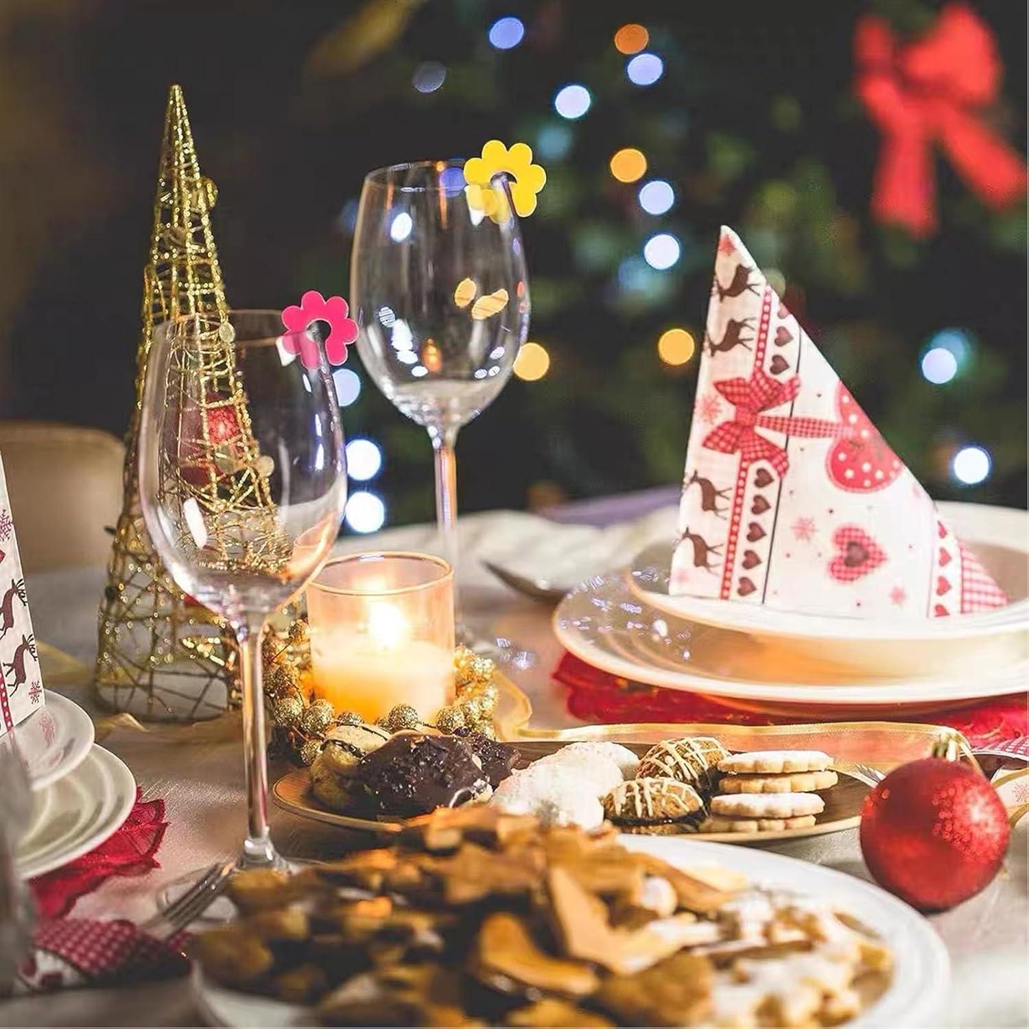 Marcadores de Copas de Vino TuTuYa, 36 Piezas Silicona Reutilizables