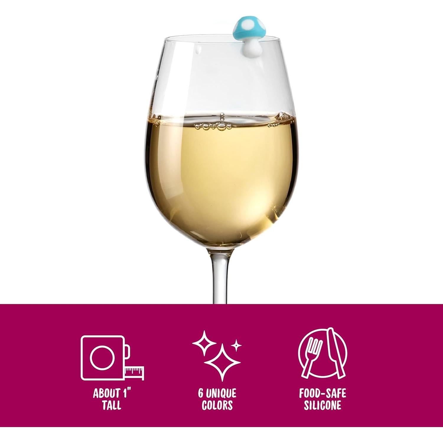 Marcadores de Bebida Fred Tiny Toadstools - Set de 6 Champiñones