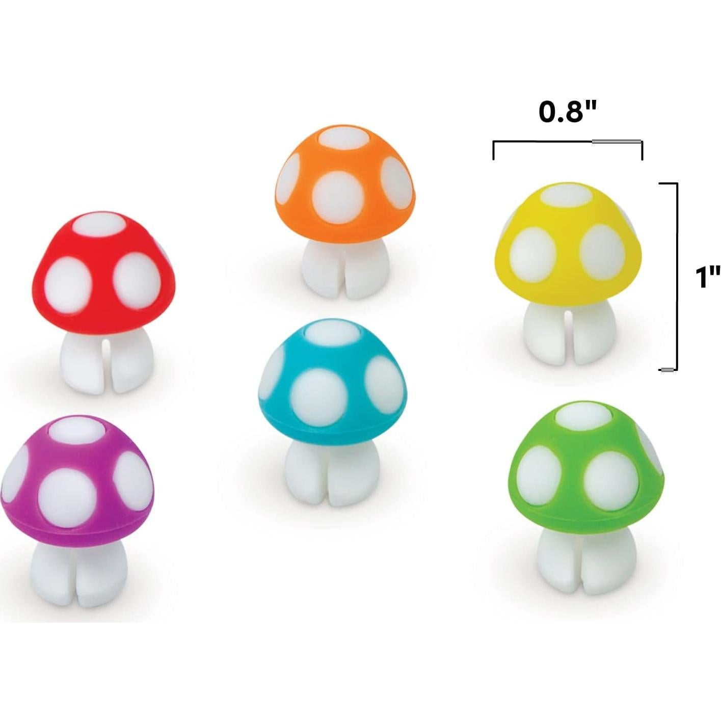 Marcadores de Bebida Fred Tiny Toadstools - Set de 6 Champiñones