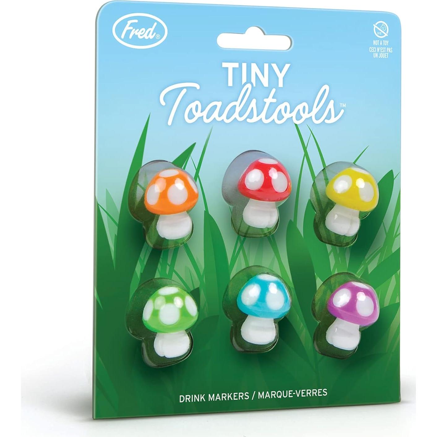 Marcadores de Bebida Fred Tiny Toadstools - Set de 6 Champiñones