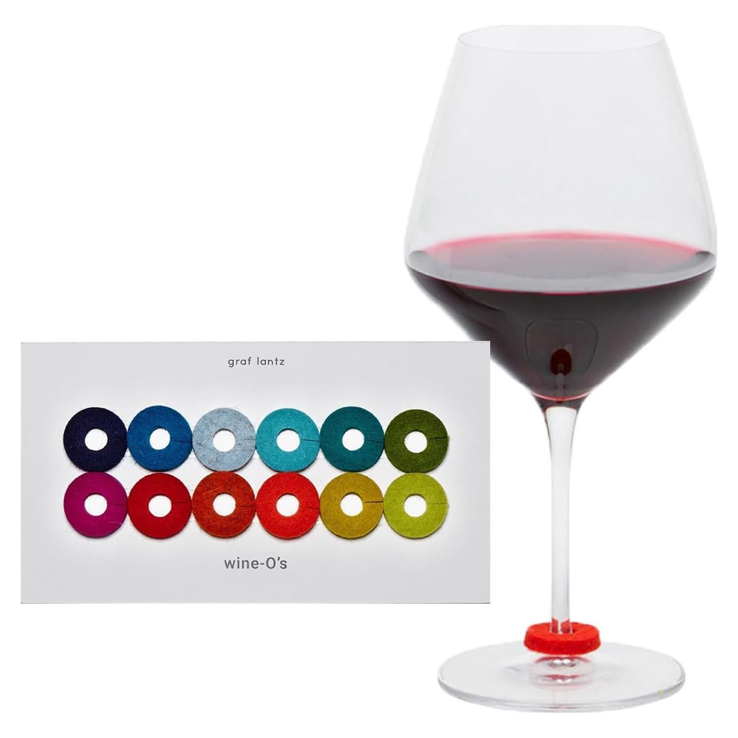 Marcadores de Bebida Graf Lantz 12 Colores Arcoíris de Lana Merino