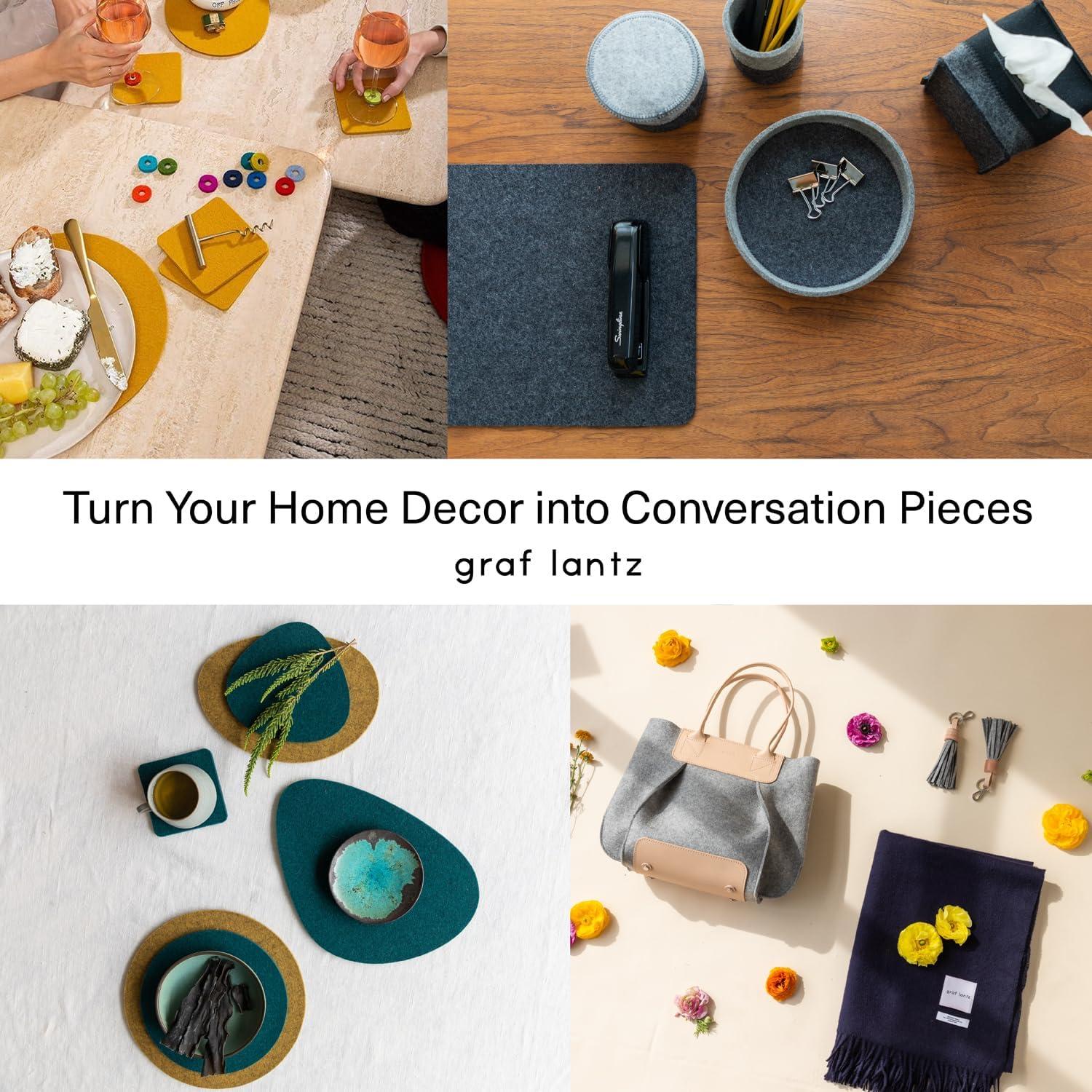 Marcadores de Bebida Graf Lantz 12 Colores Arcoíris de Lana Merino