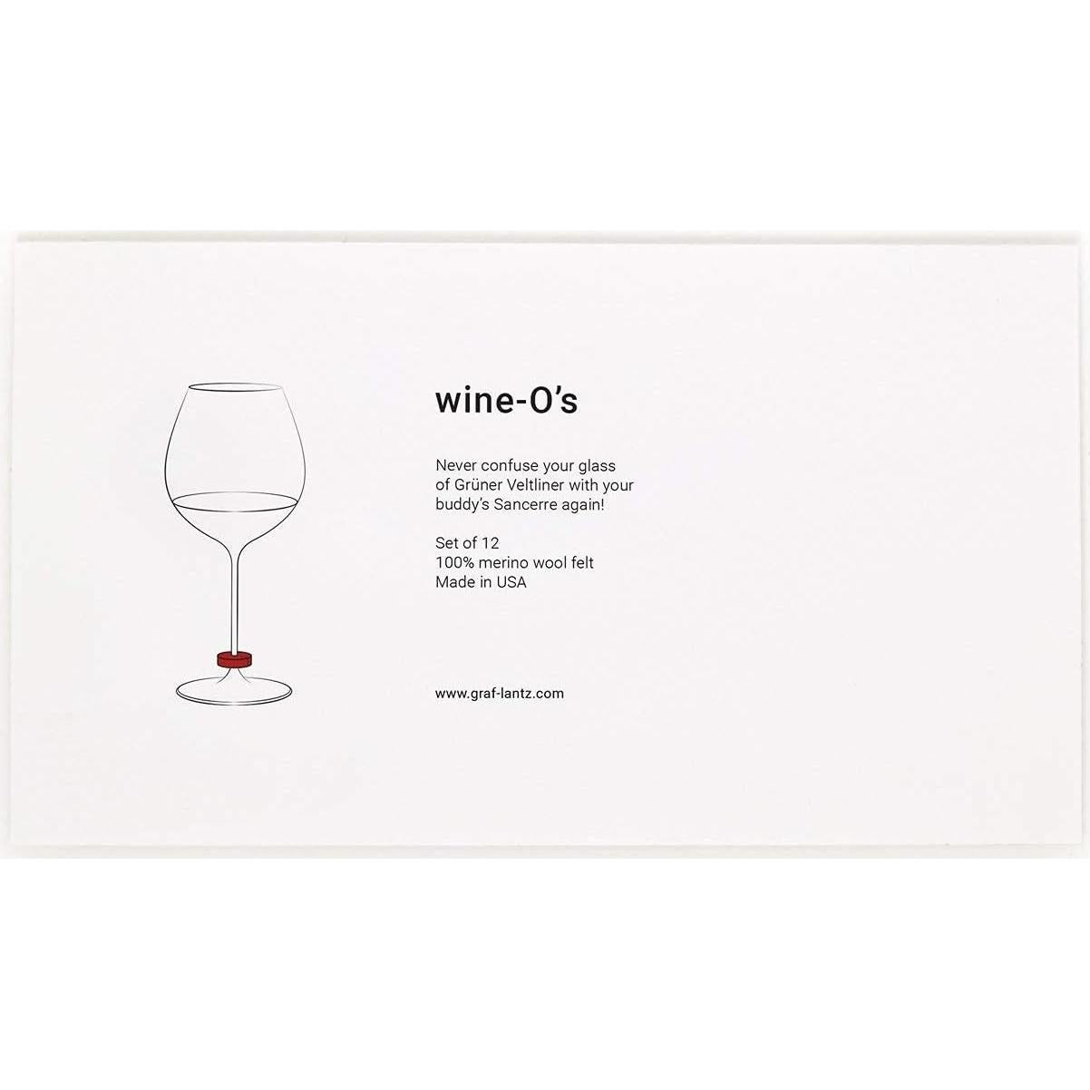 Marcadores de Bebida Graf Lantz 12 Colores Arcoíris de Lana Merino